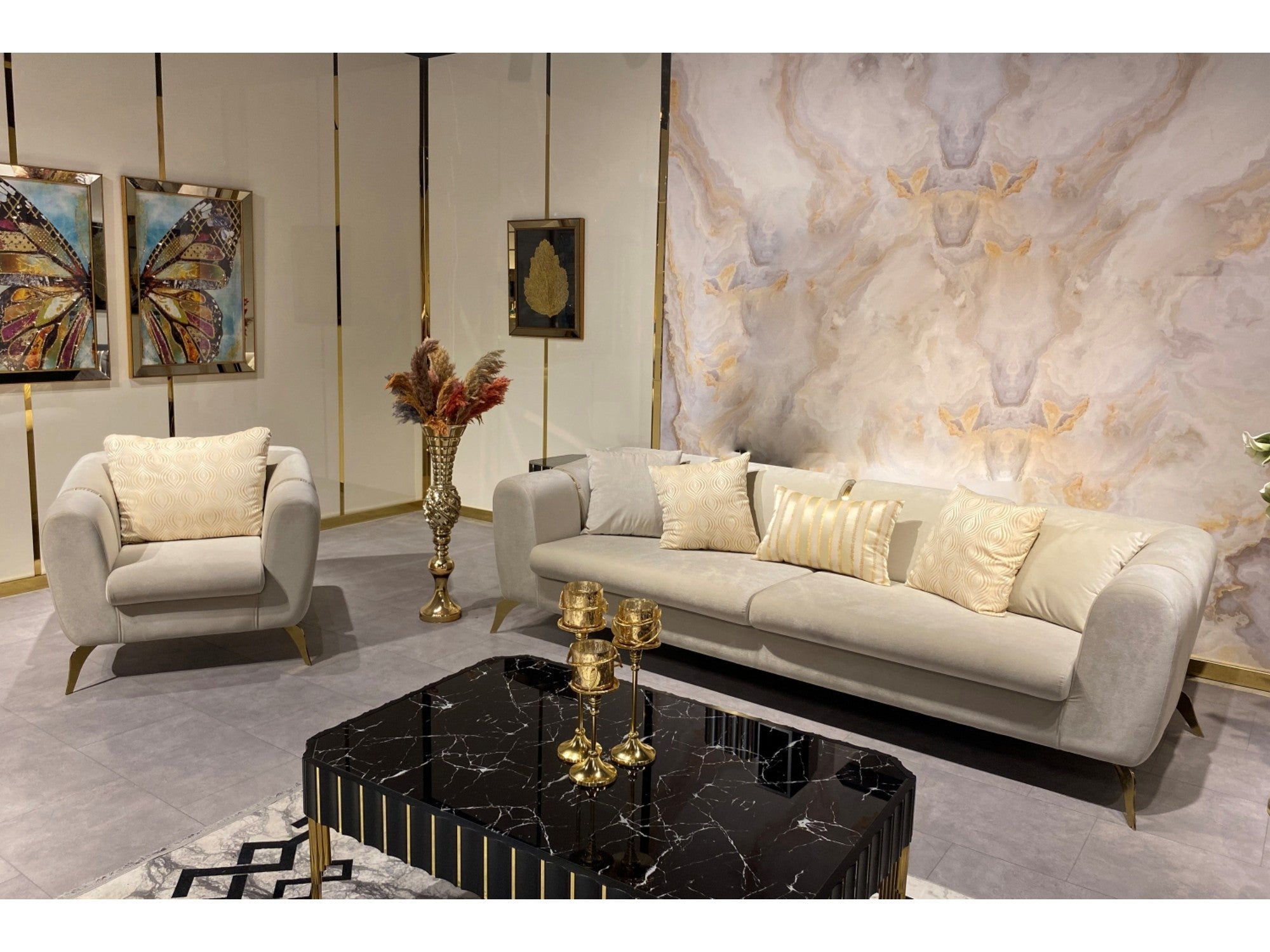 Boss Stationary Livingroom Set (2 Sofa & 2 Chair)