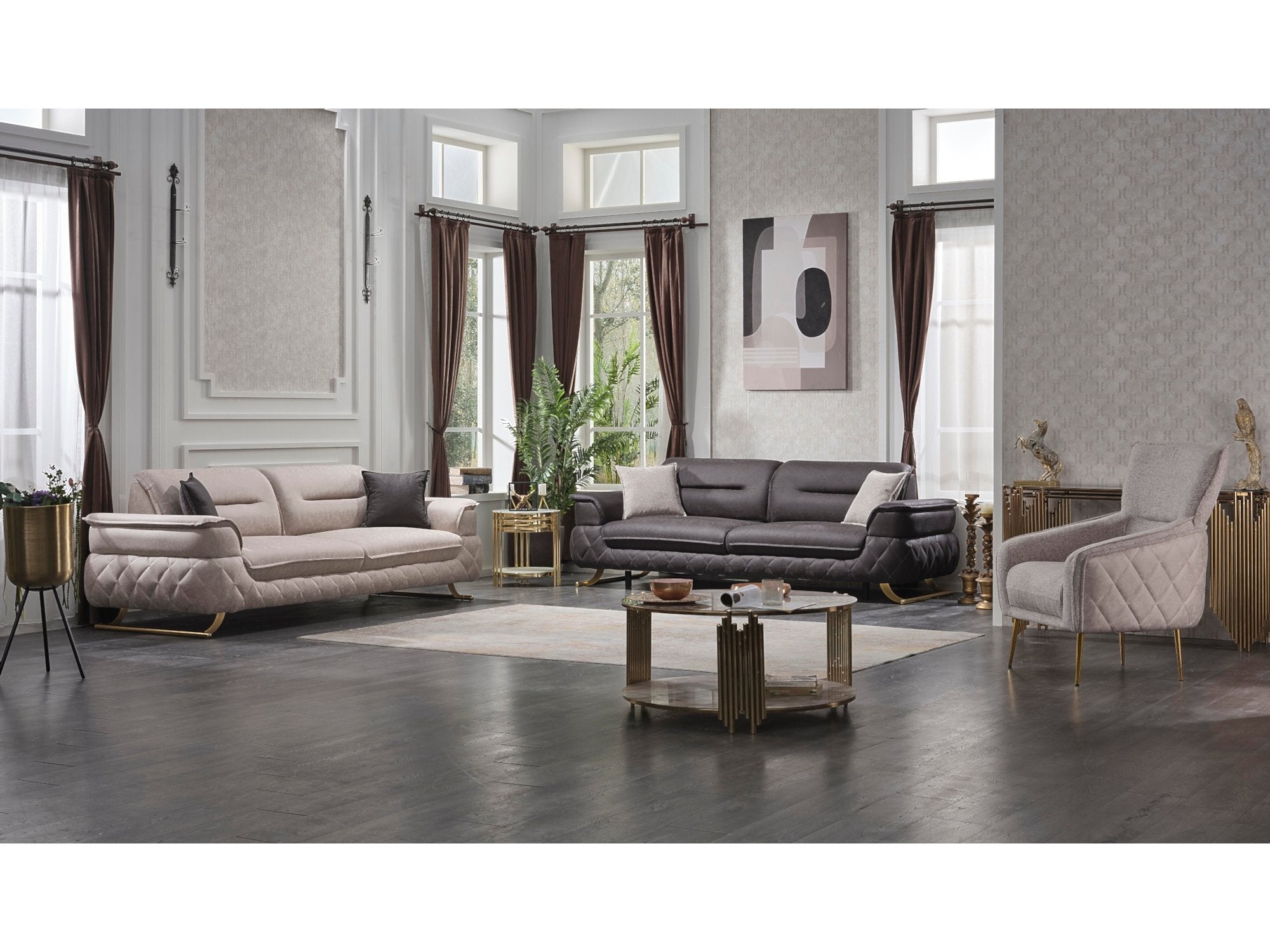 Boyd Convertible Livingroom Set (2 Sofa & 2 Chair)