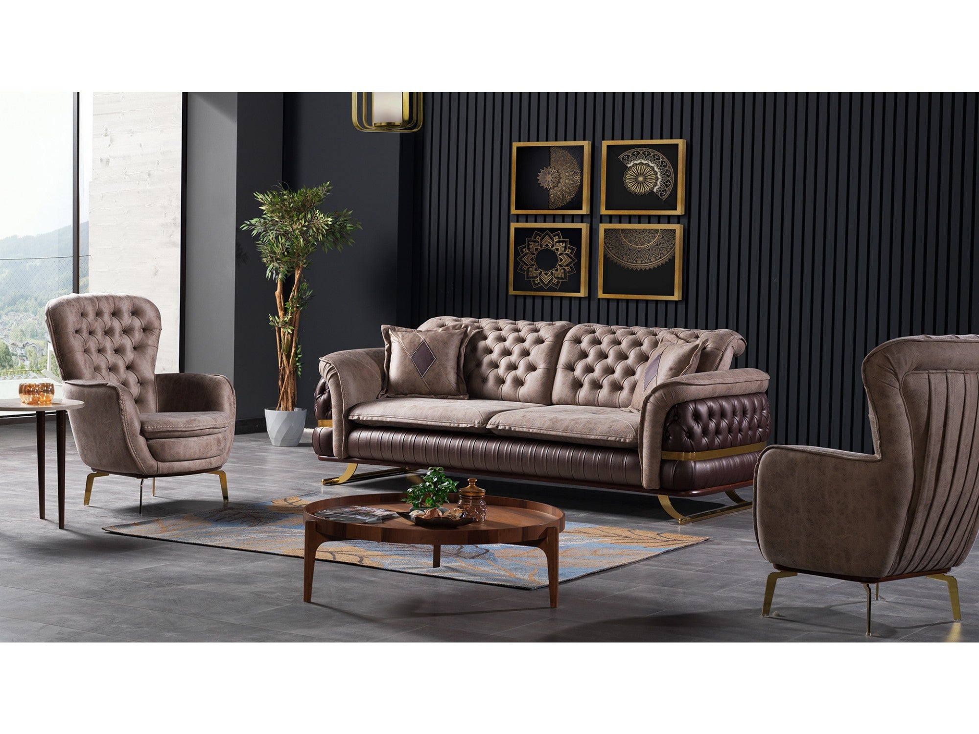 Bravo Convertible Livingroom Set (2 Sofa & 2 Chair)