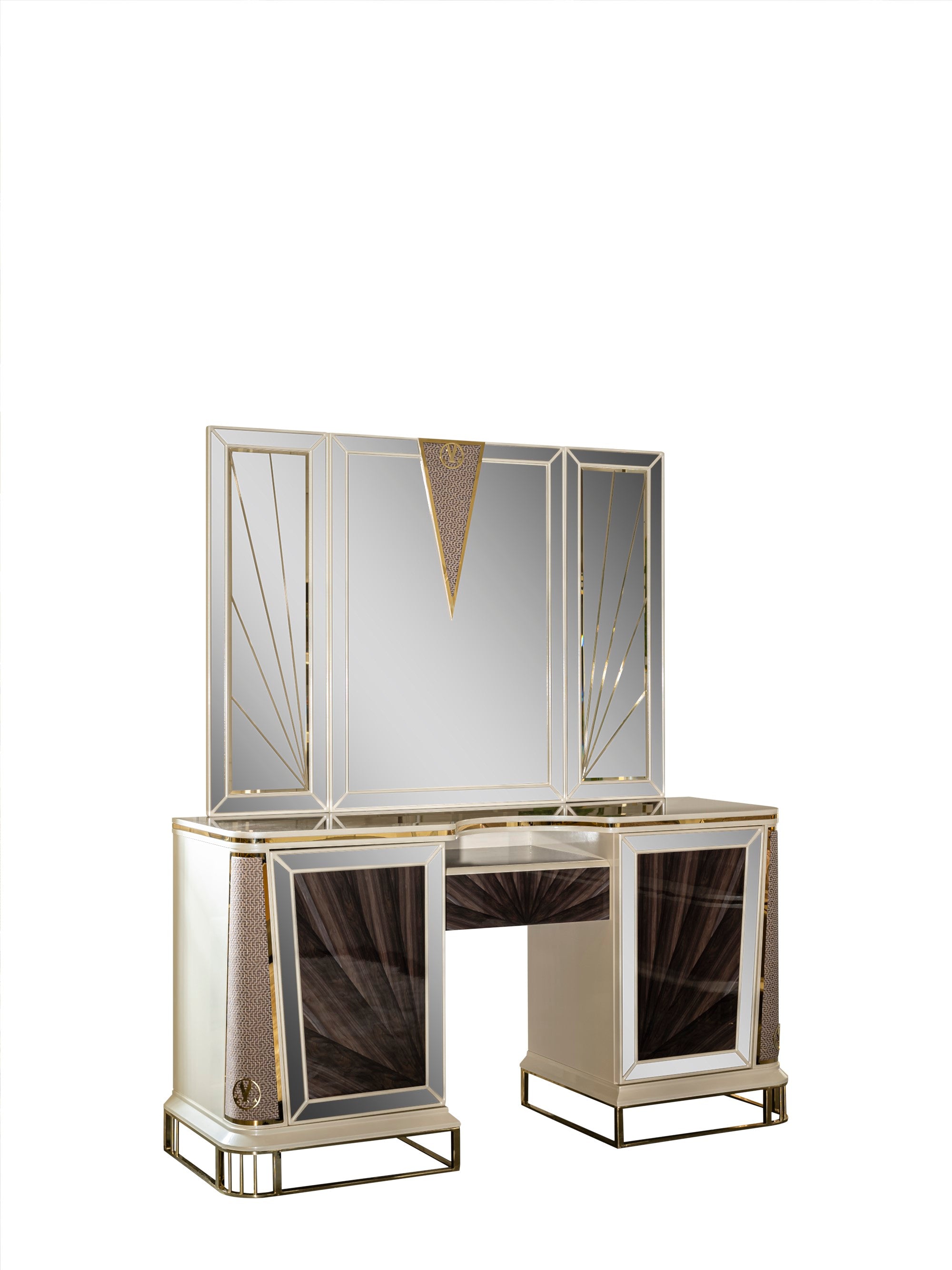 Bugatti Dresser With Mirror & Ottoman