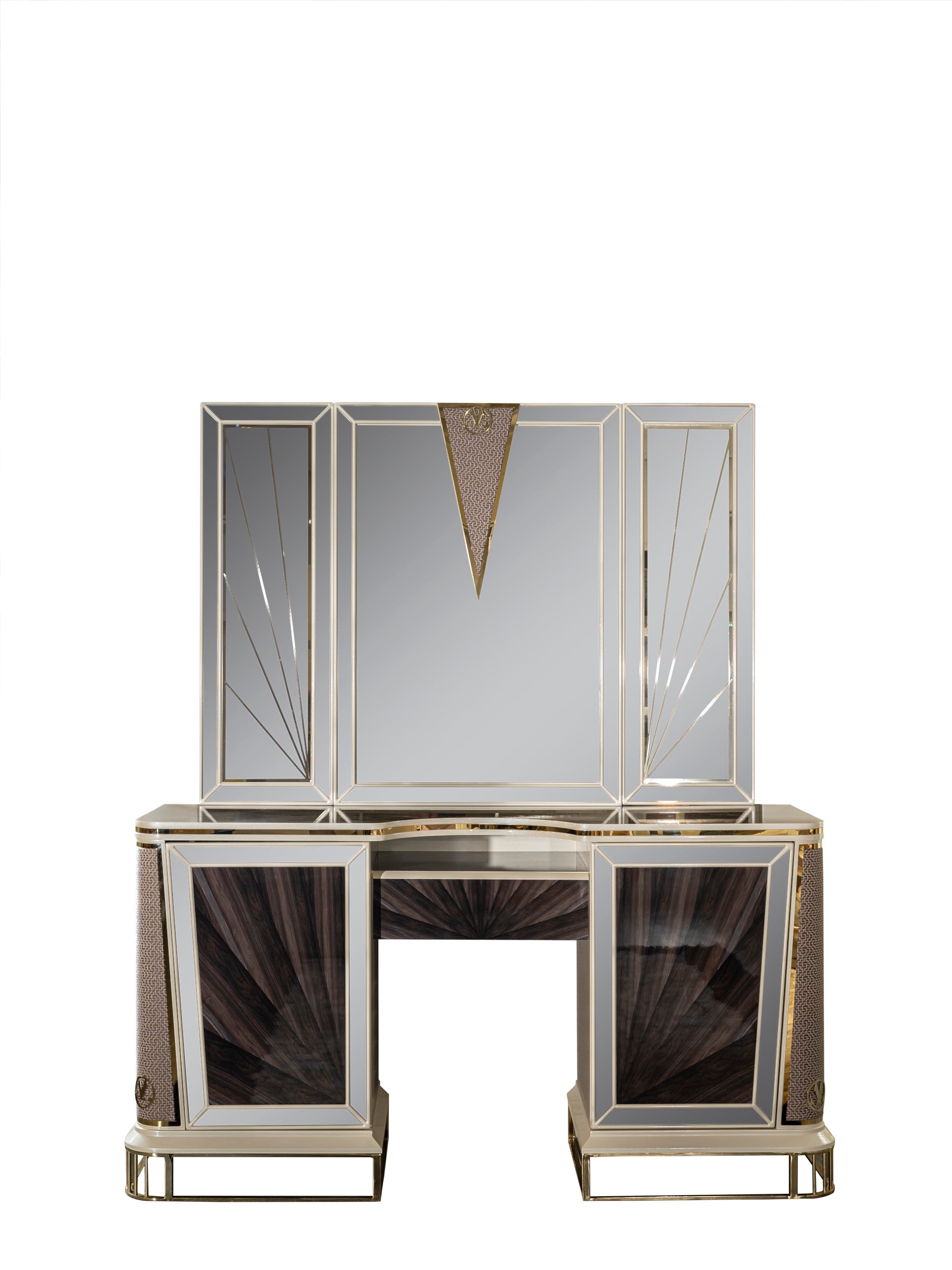 Bugatti Dresser With Mirror & Ottoman