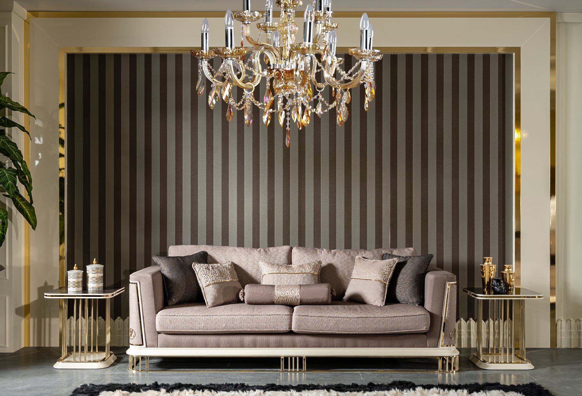 Bugatti Stationary Livingroom Set (1 Chester Sofa & 1 Sofa & 2 Chair)