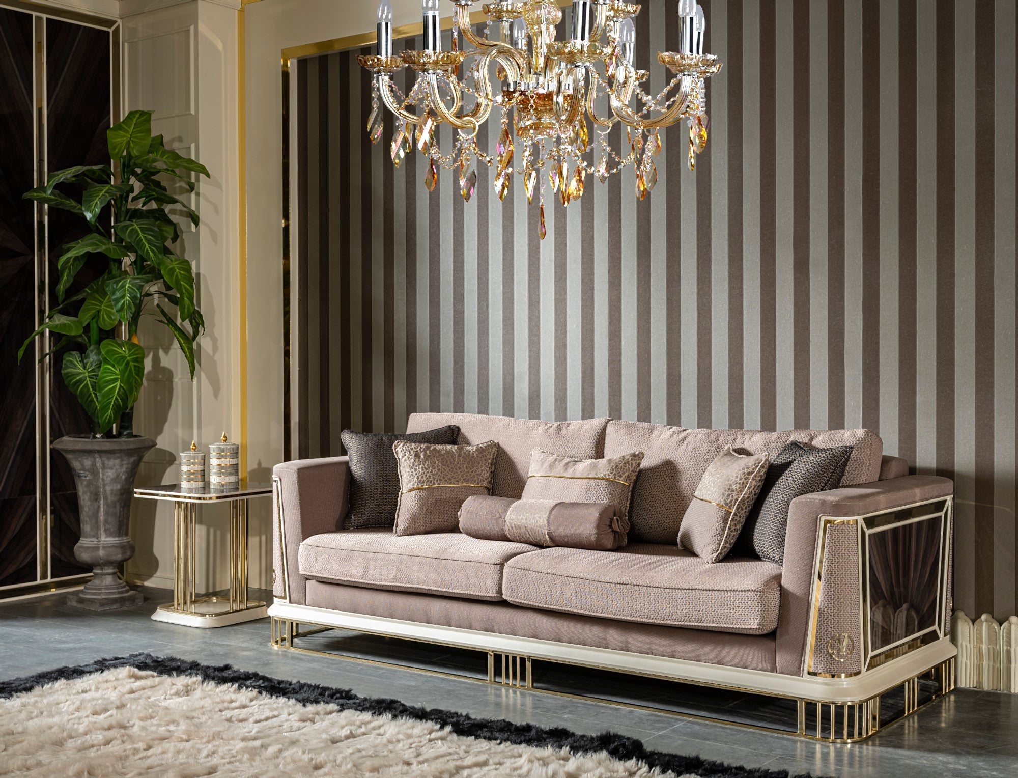 Bugatti Stationary Livingroom Set (1 Chester Sofa & 1 Sofa & 2 Chair)