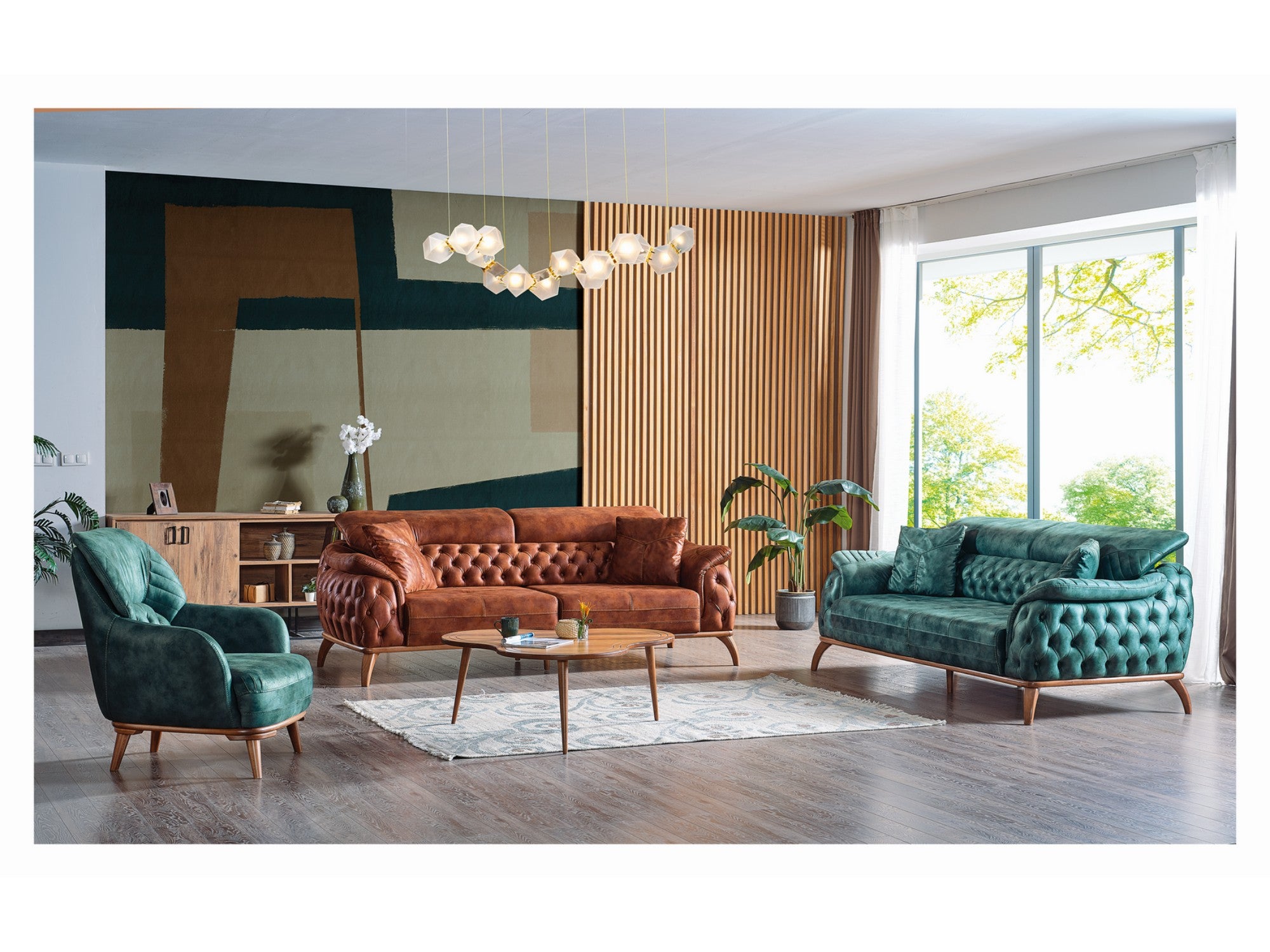 Dolce Vita Convertible Livingroom Set (2 Sofa & 2 Chair)