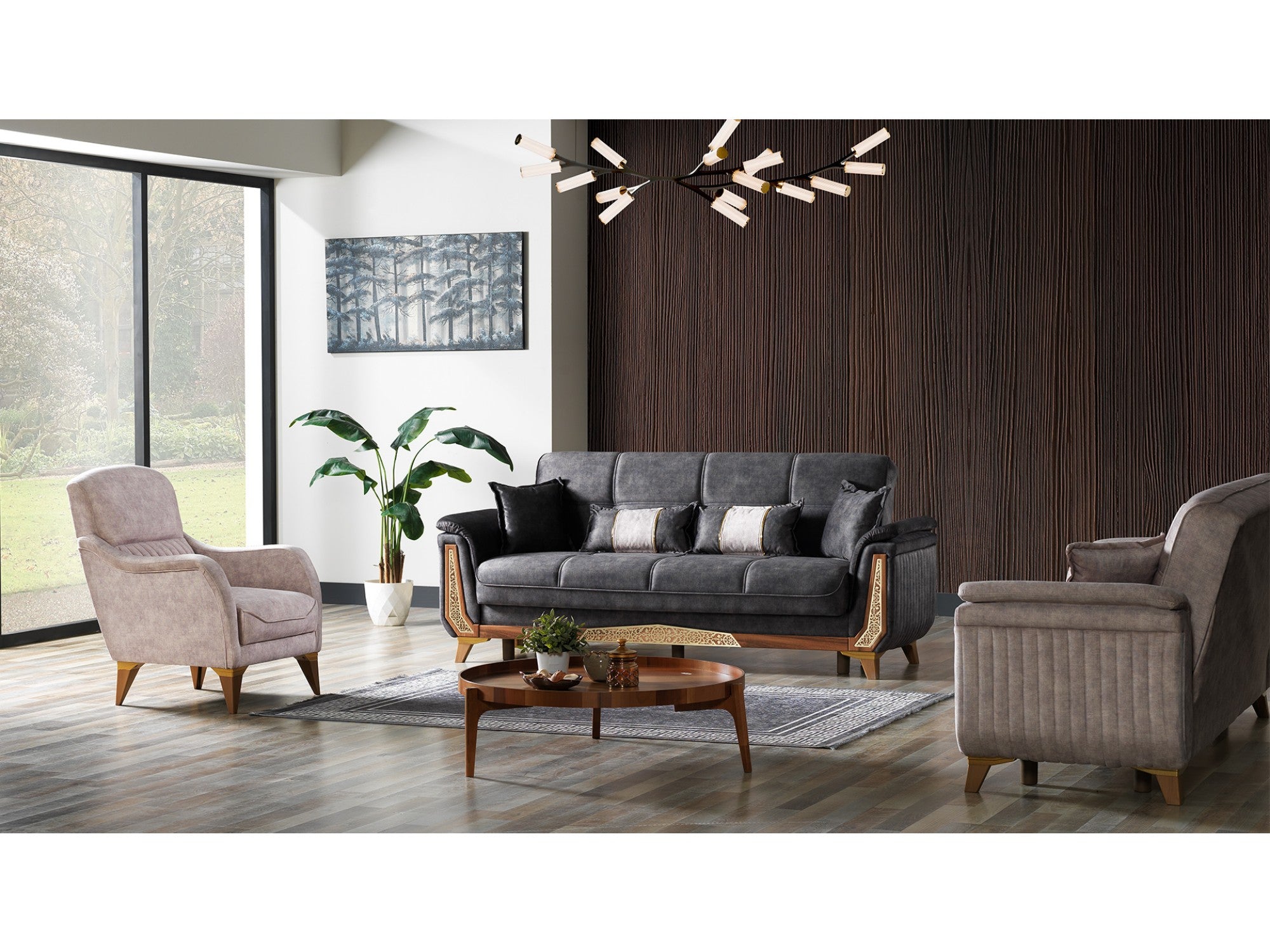 Efes Convertible Livingroom Set (2 Sofa & 2 Chair)