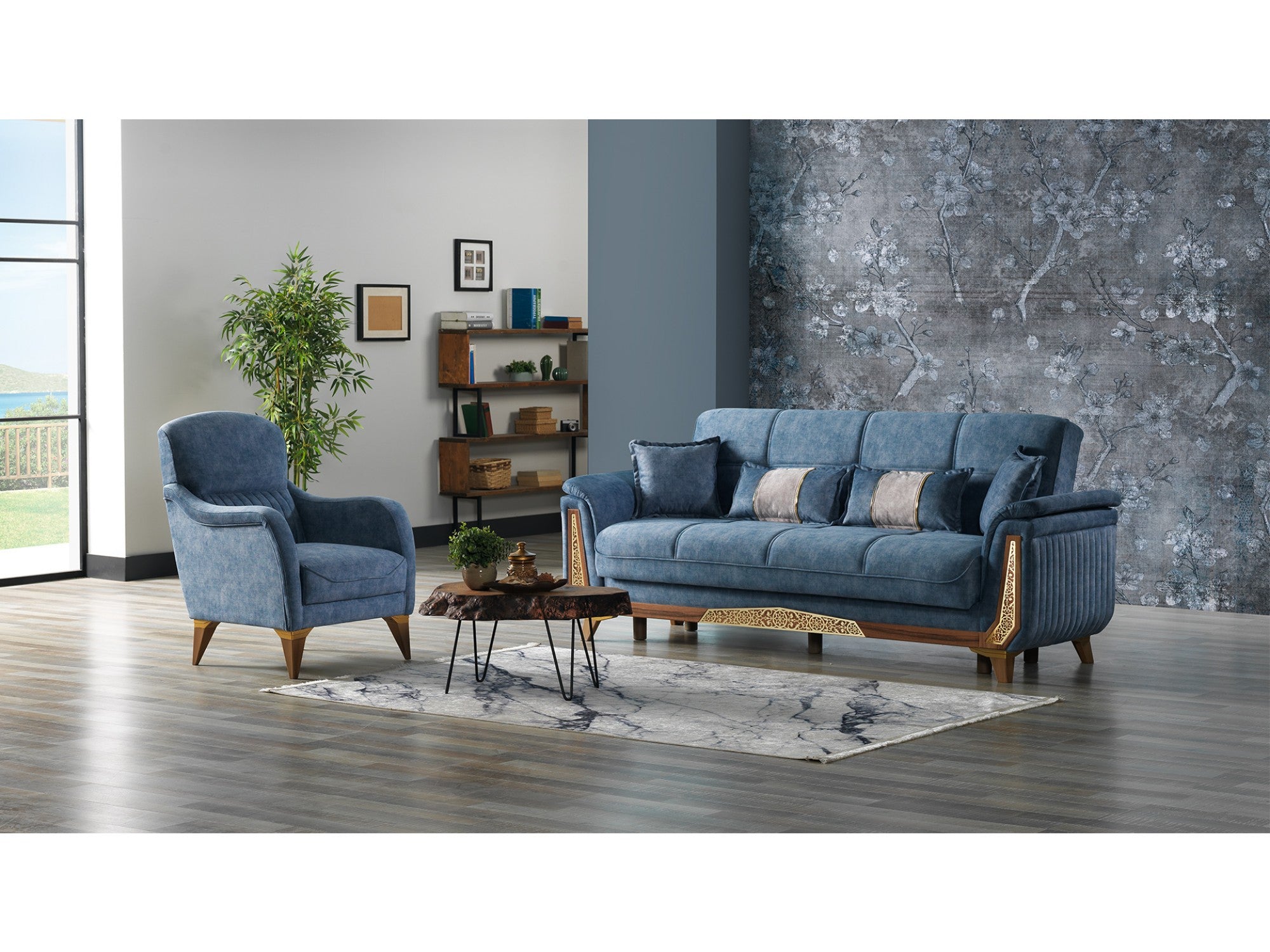 Efes Convertible Livingroom Set (2 Sofa & 2 Chair)