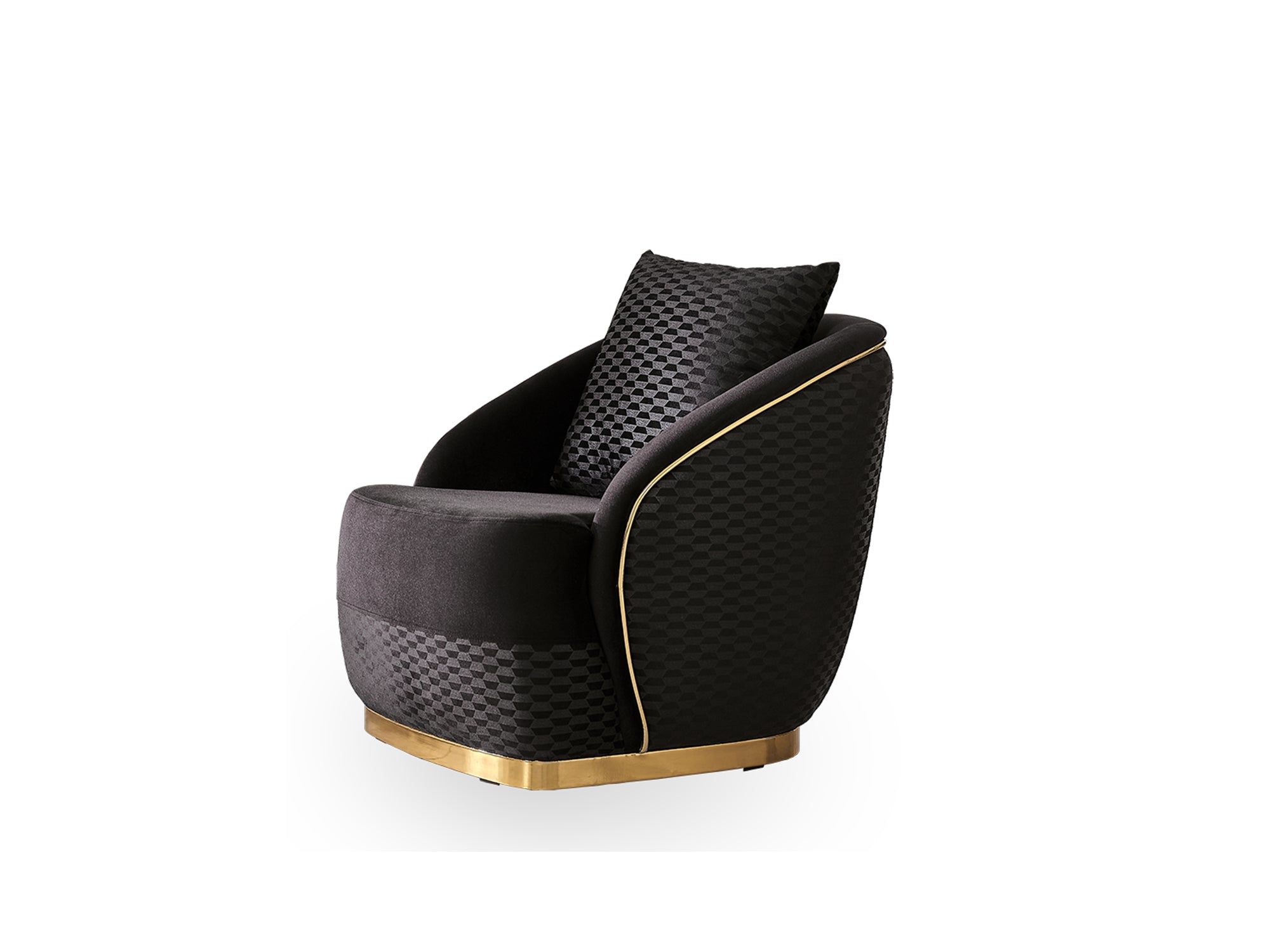 Elegance Stationary Livingroom (2 Sofa & 2 Chair) Black