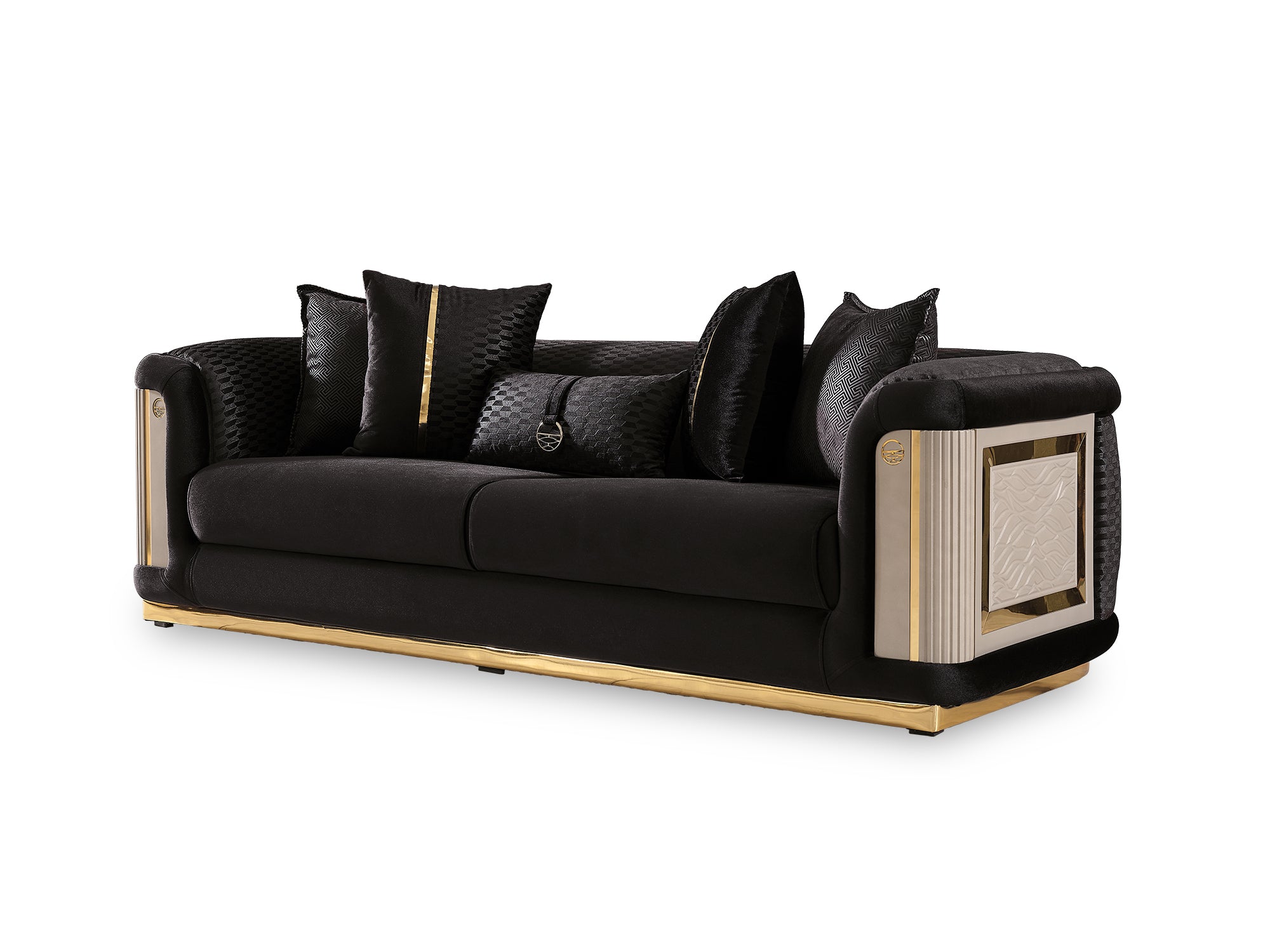 Elegance Stationary Sofa Black