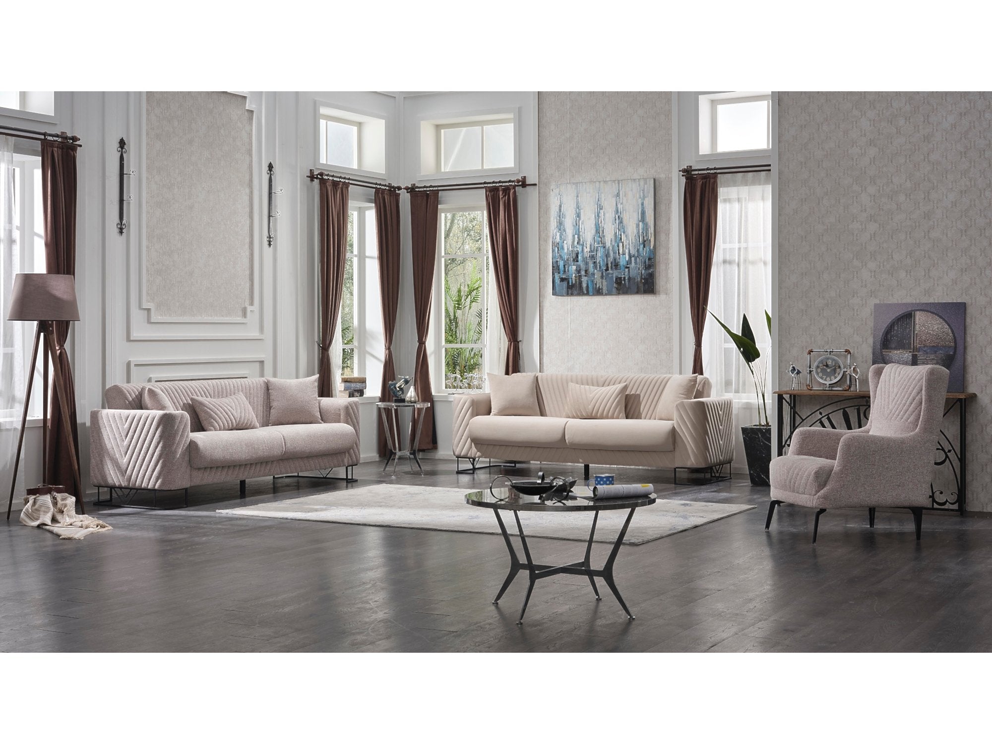 Elegance Convertible Livingroom Set (2 Sofa & 2 Chair)