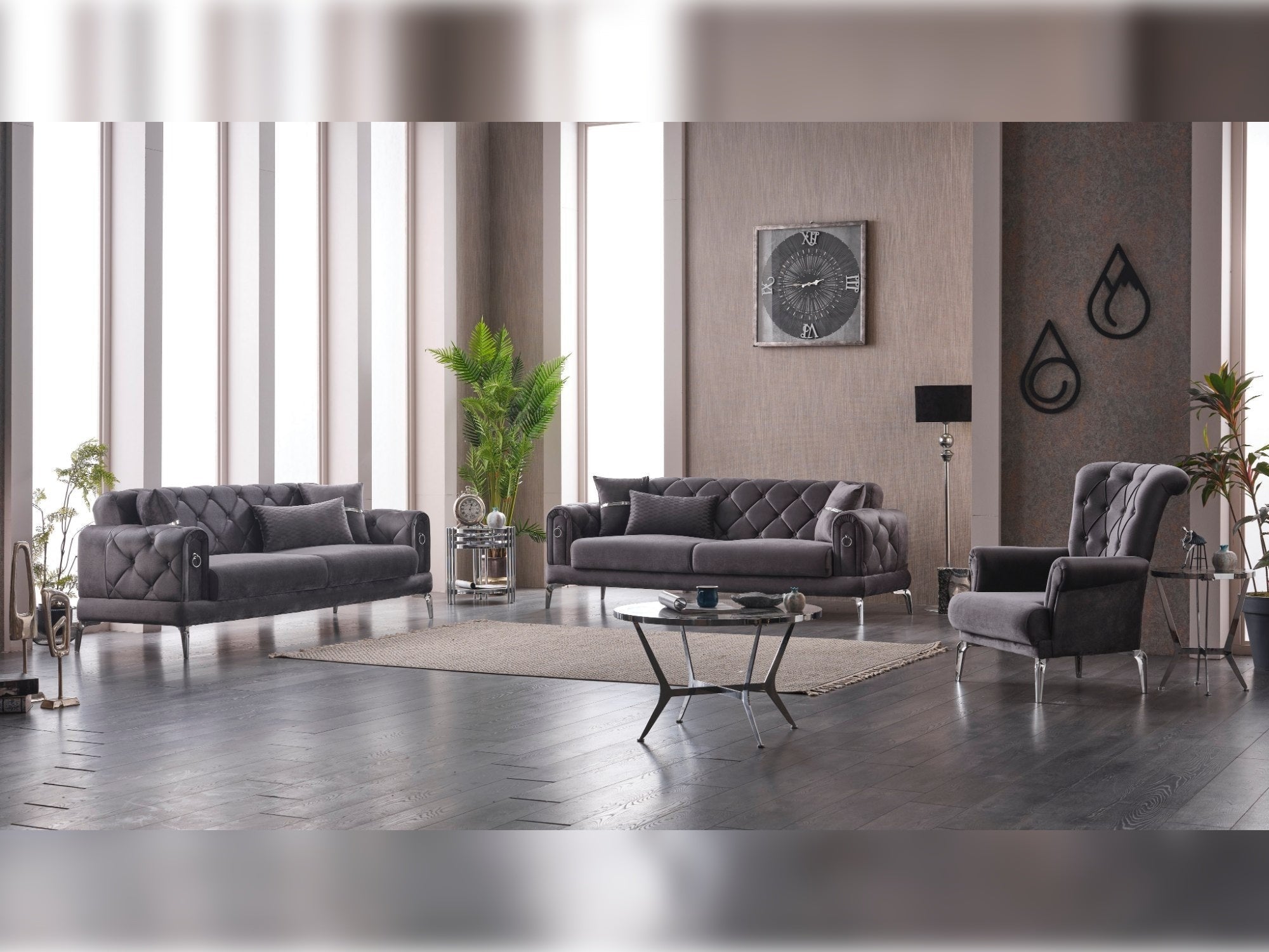 Elitra Convertible Livingroom Set (2 Sofa & 2 Chair)