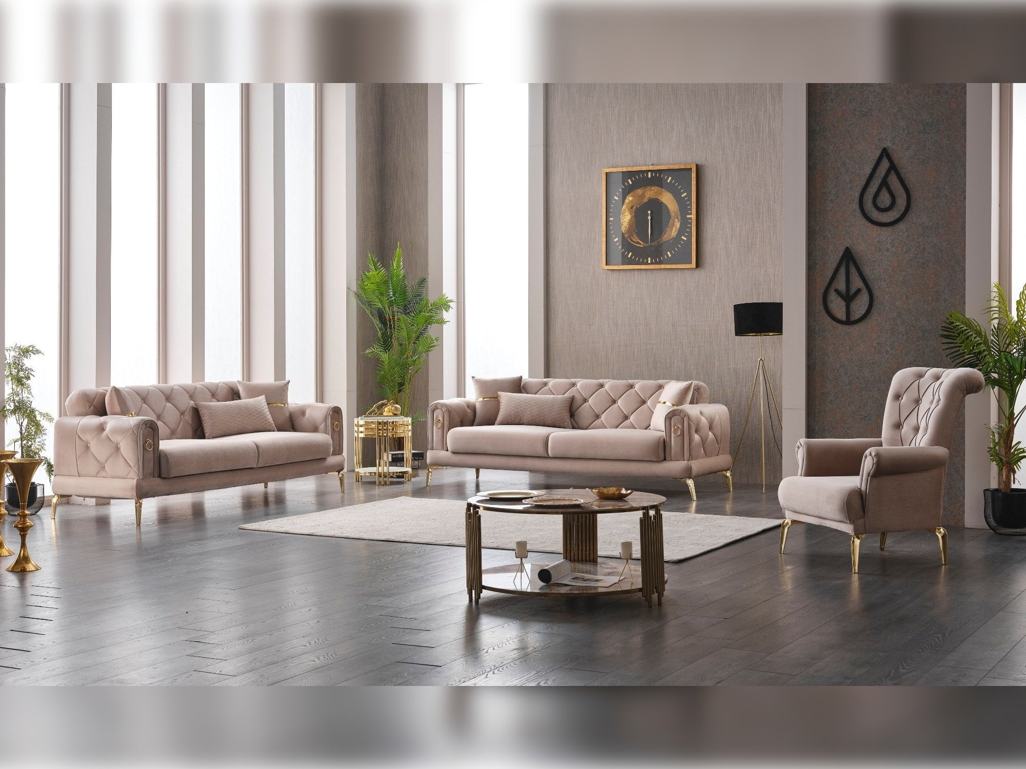 Elitra Convertible Livingroom Set (2 Sofa & 2 Chair)