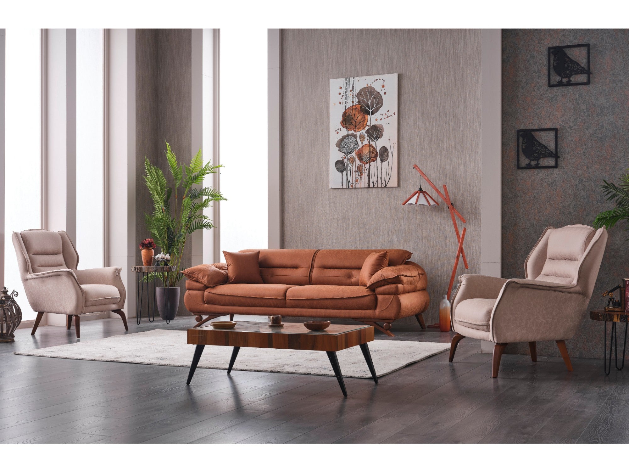 Florya Convertible Livingroom Set (2 Sofa & 2 Chair)
