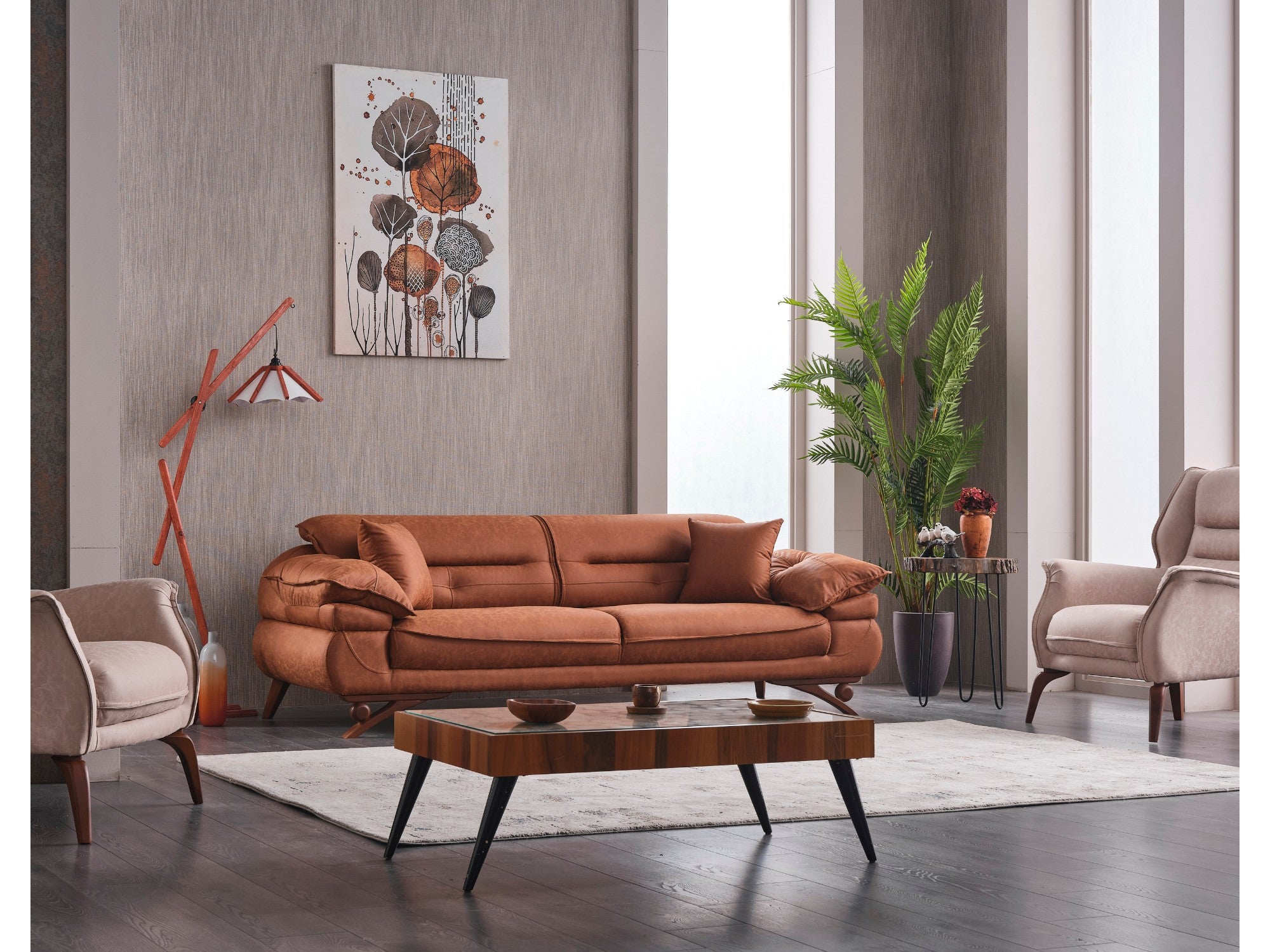 Florya Convertible Livingroom Set (2 Sofa & 2 Chair)