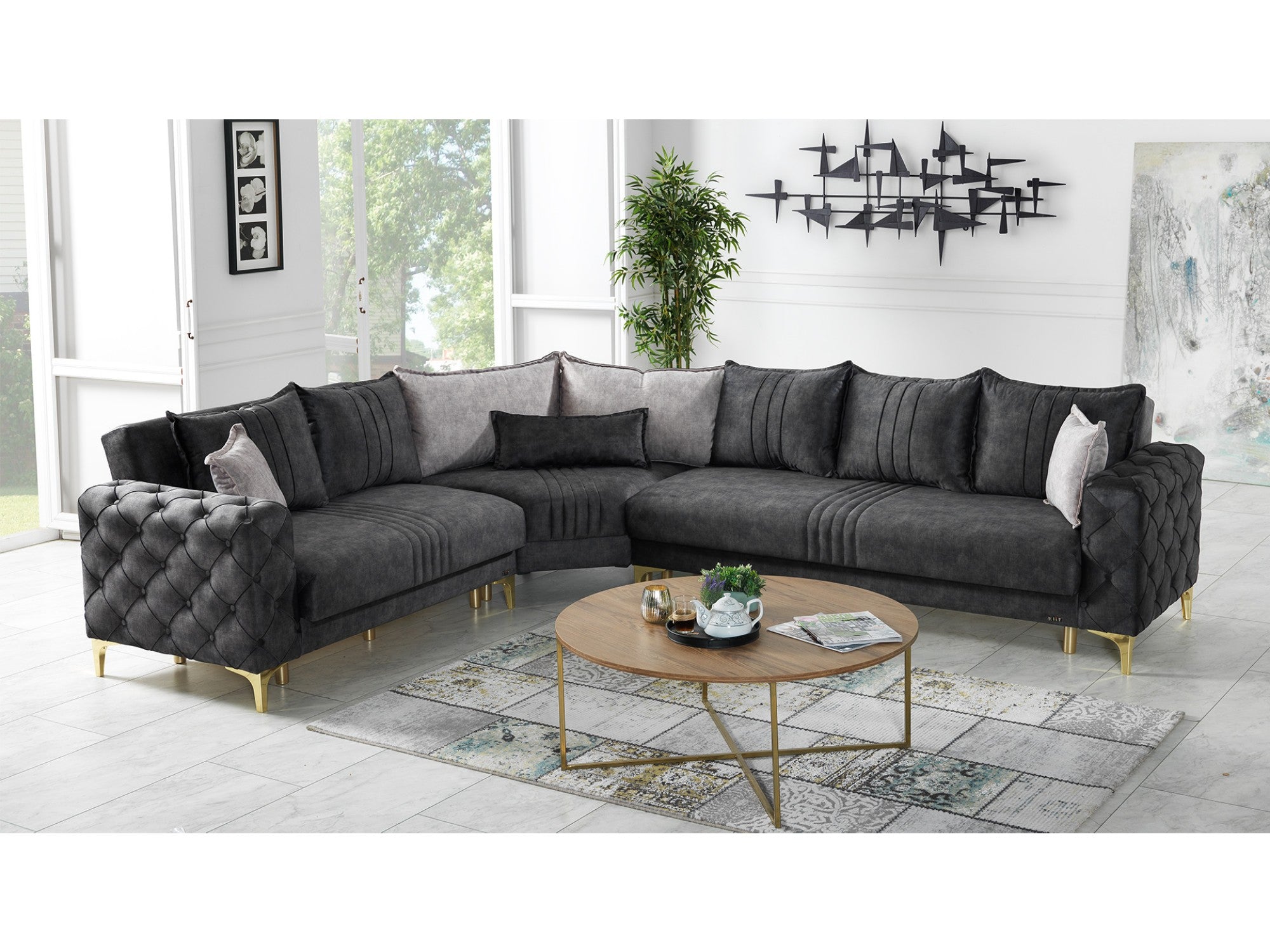 Flower Convertible Sectional
