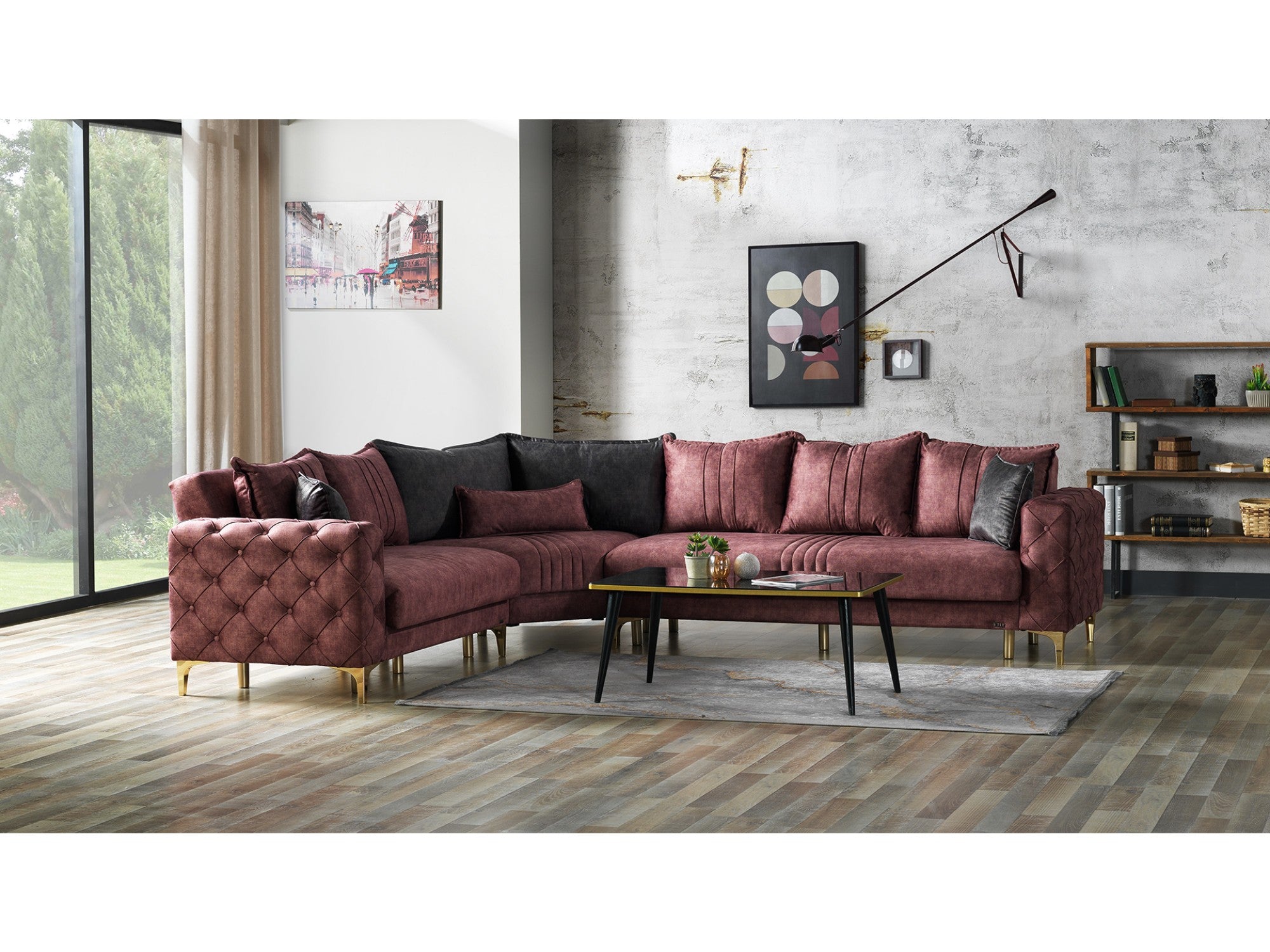 Flower Convertible Sectional