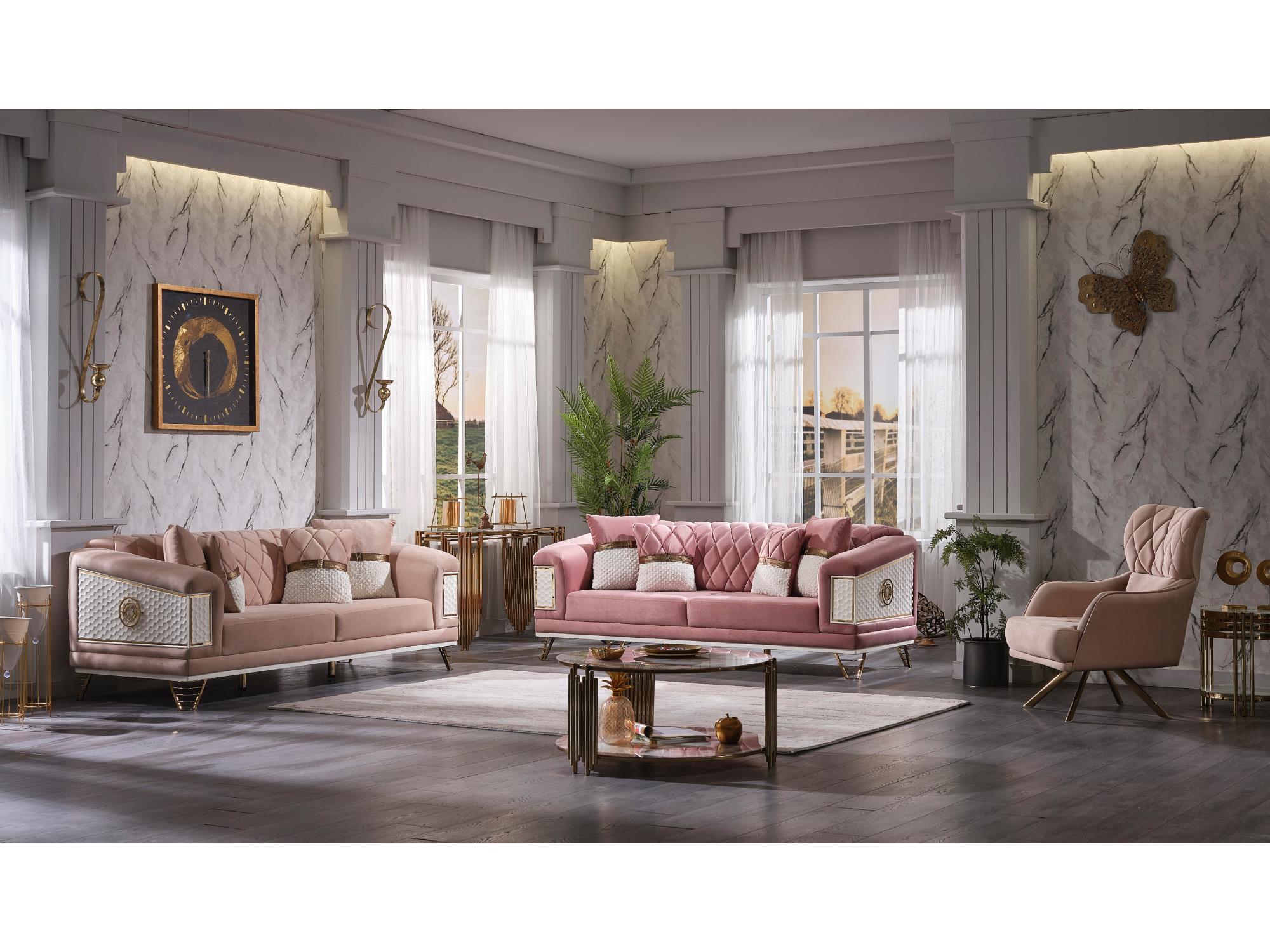 Glory Stationary Livingroom Set (2 Sofa & 2 Chair)