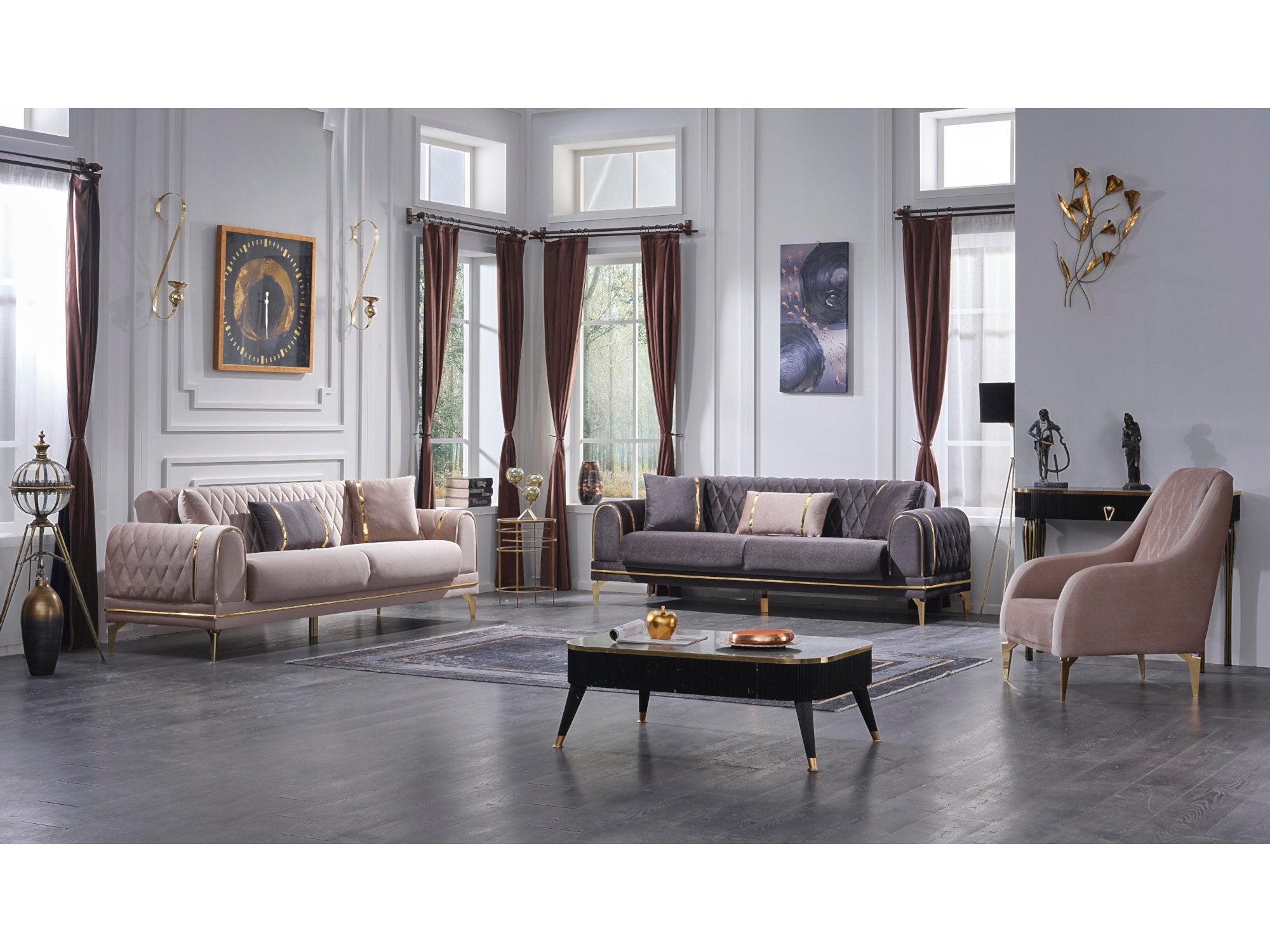 Halos Convertible Livingroom Set (2 Sofa & 2 Chair)