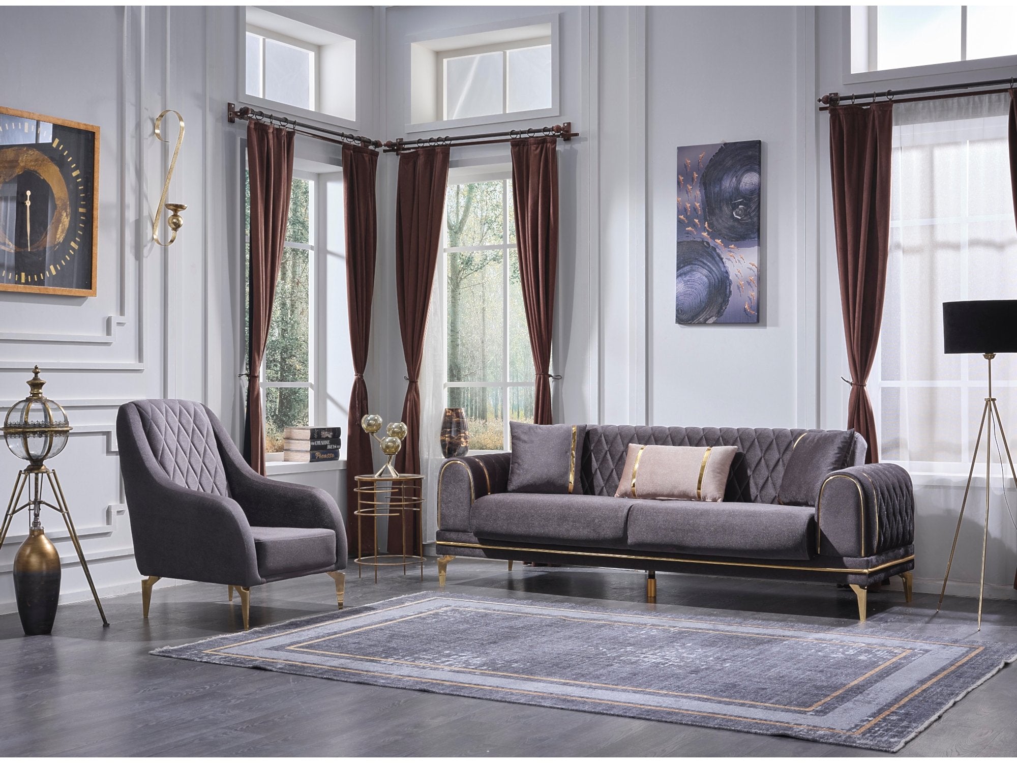 Halos Convertible Livingroom Set (2 Sofa & 2 Chair)