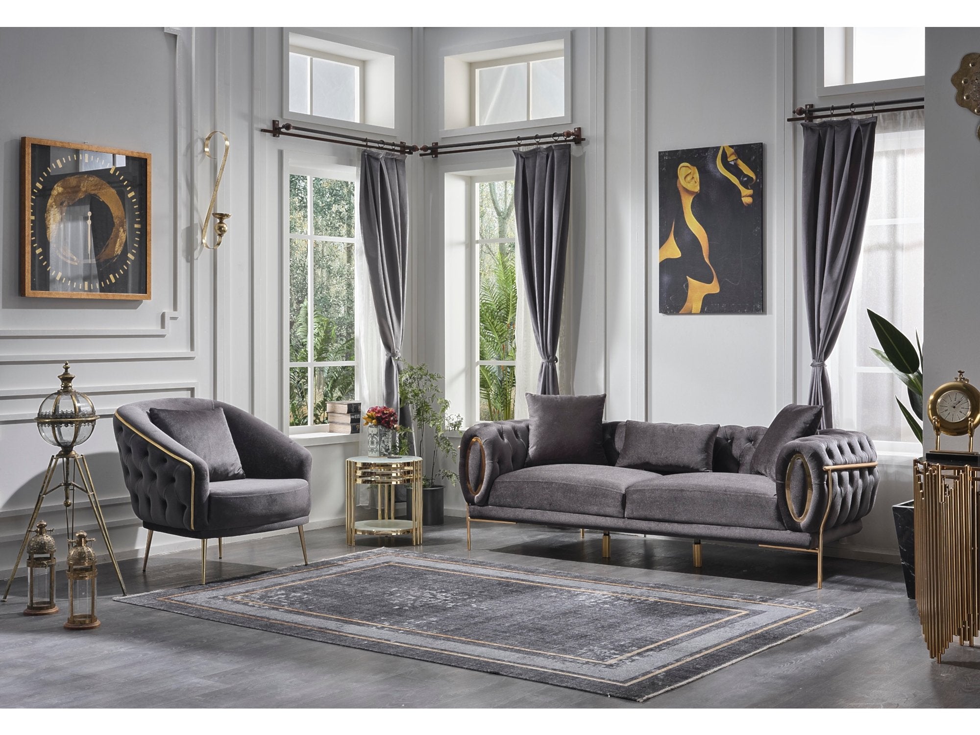 Harmony Stationary Livingroom Set (2 Sofa & 2 Chair)