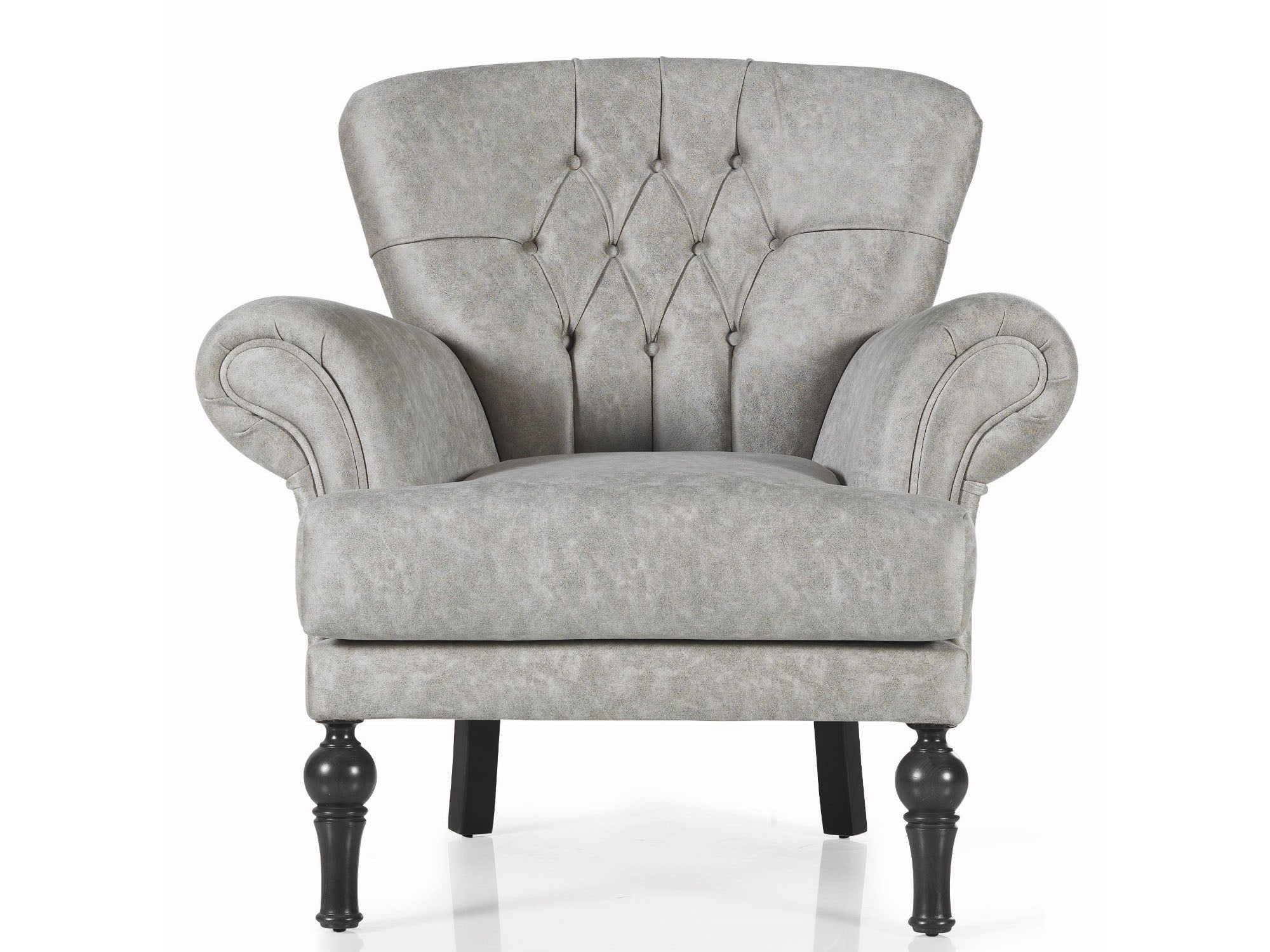 Chester Livingroom Chair Light Grey Black Leg