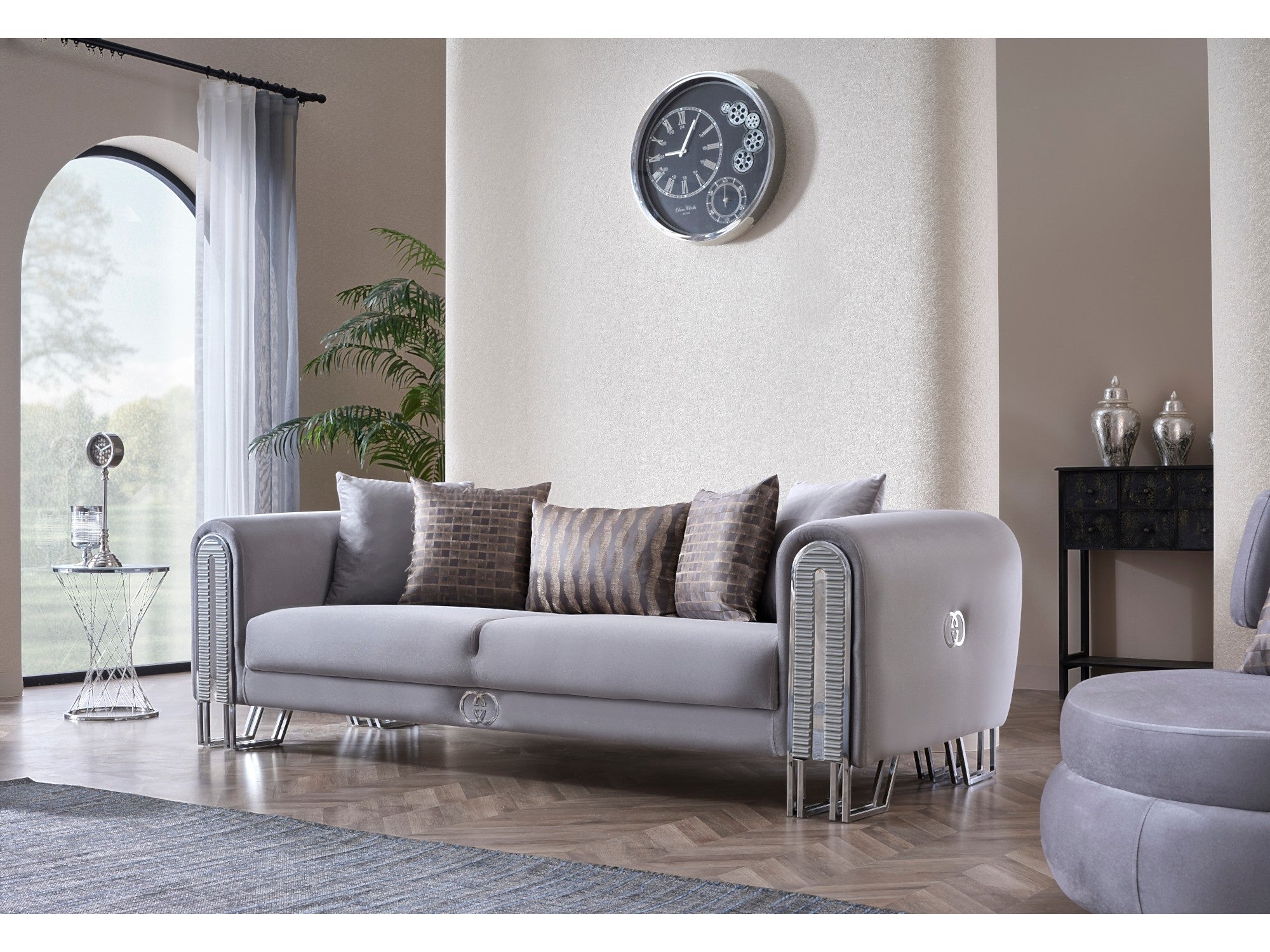 Kapadokya Stationary Livingroom Set (2 Sofa & 2 Chair) Grey