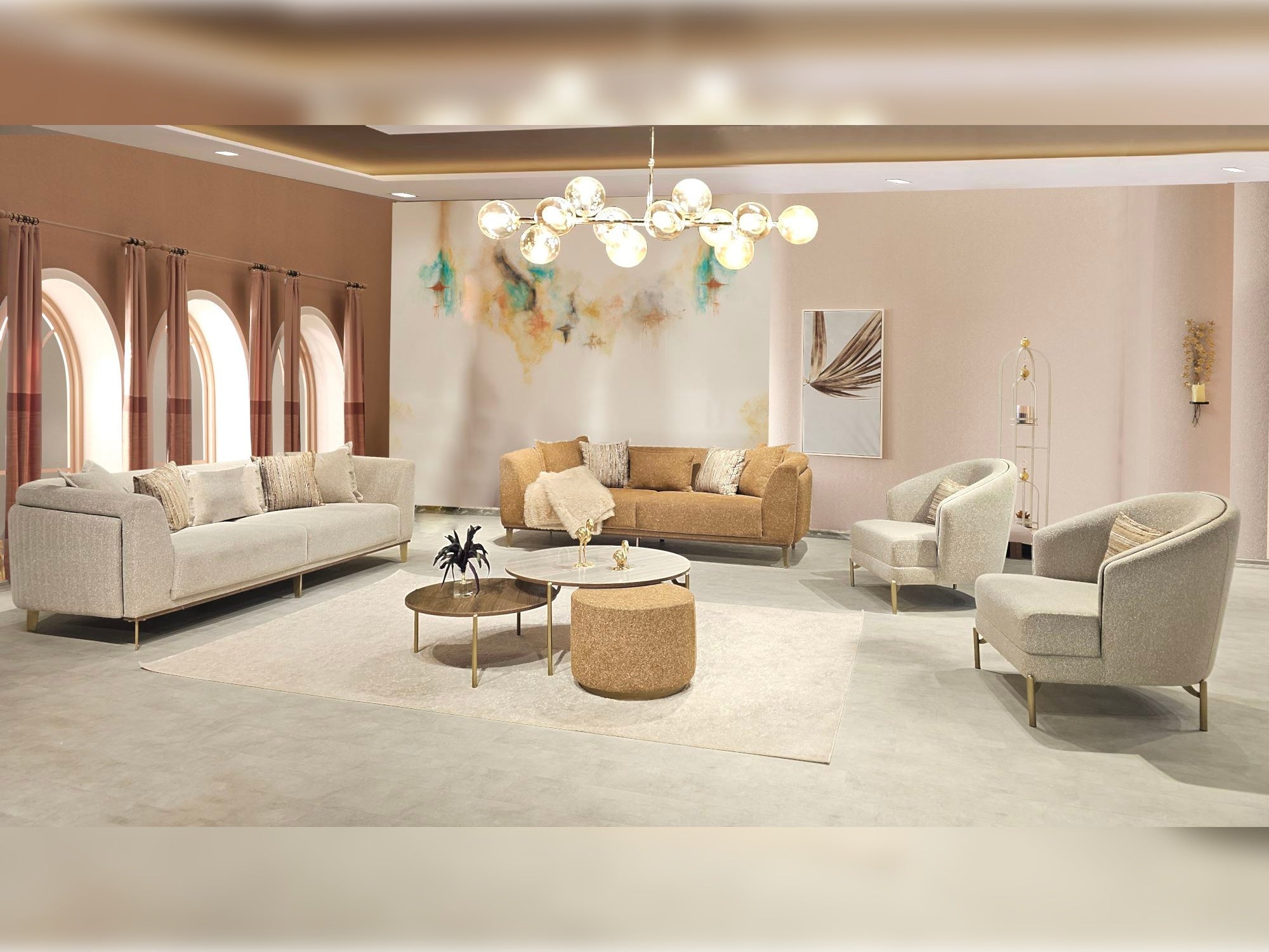 Urgup Stationary Livingroom Set (2 Sofa & 2 Chair)