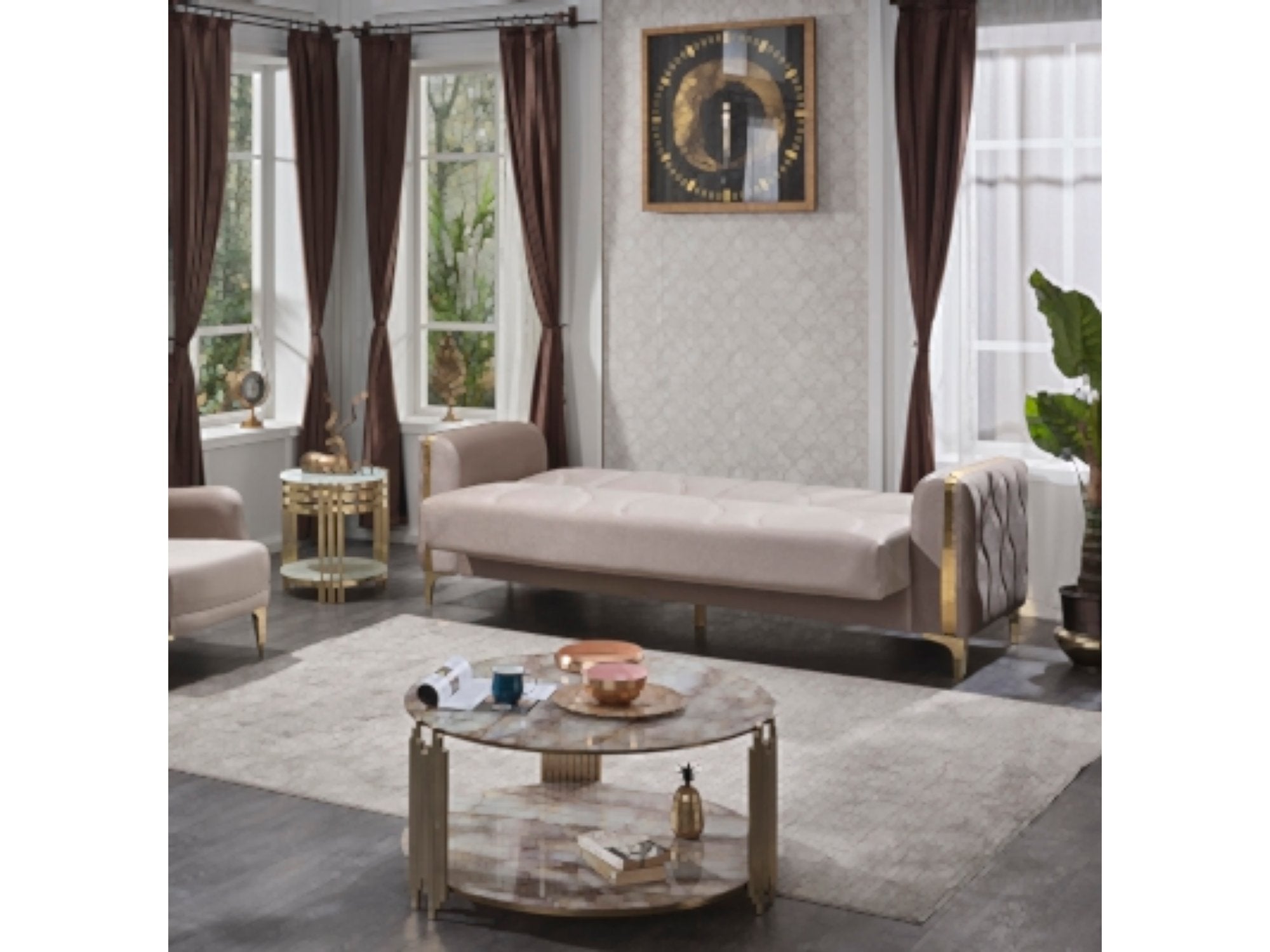 Latina Convertible Livingroom Set (2 Sofa & 2 Chair)