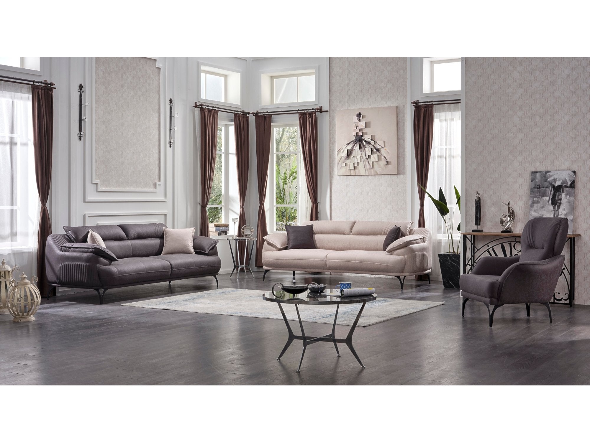 Laura Convertible Livingroom Set (2 Sofa & 2 Chair)