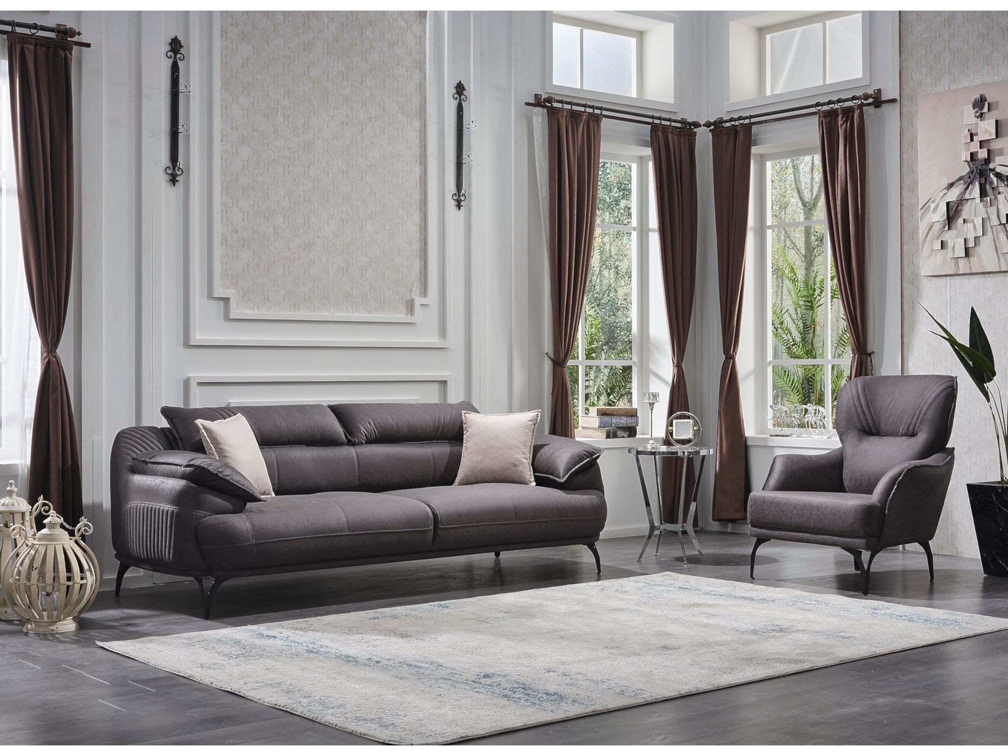 Laura Convertible Livingroom Set (2 Sofa & 2 Chair)