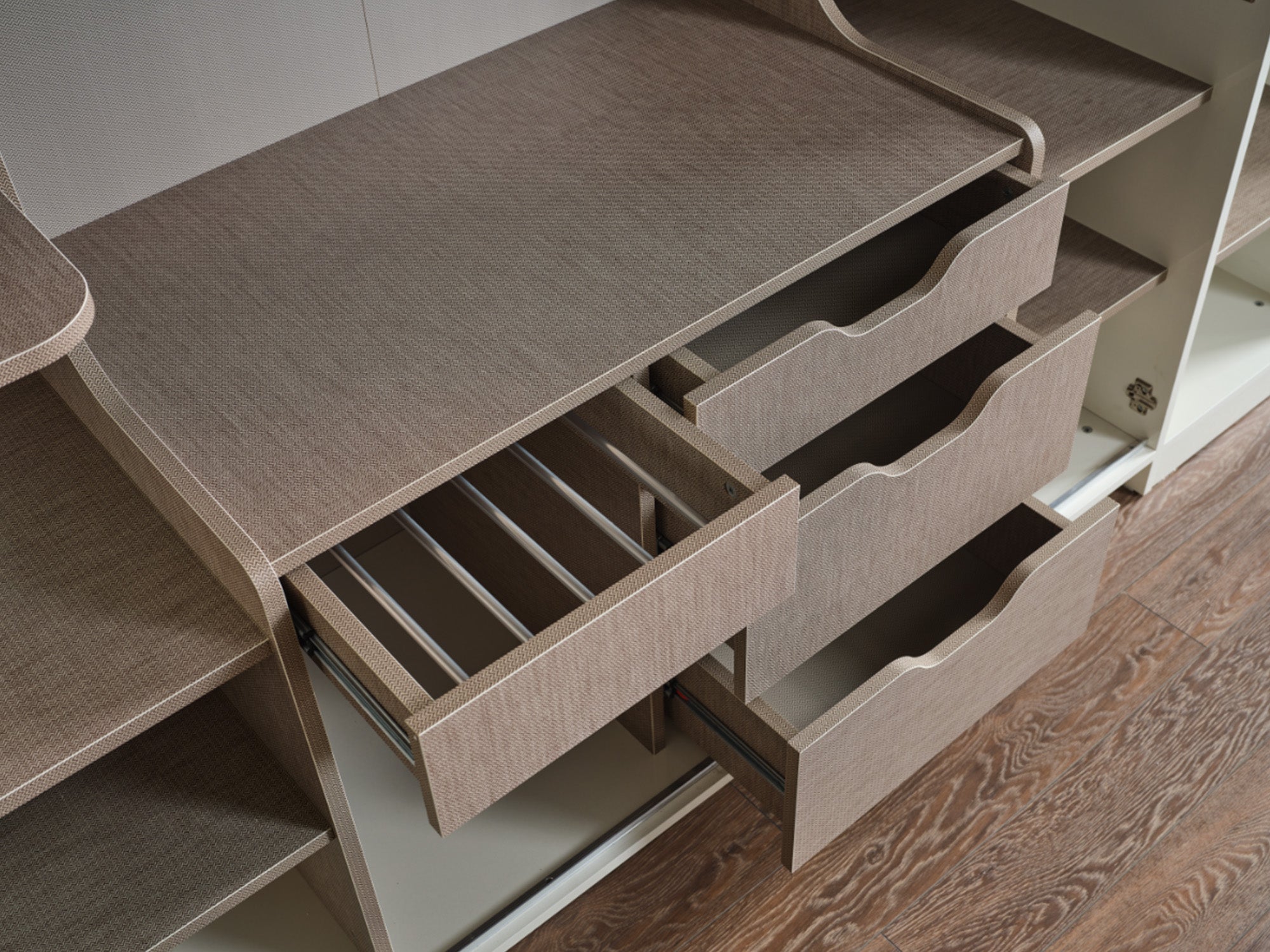 Marsel Bedroom (Queen Storage Bed With Headboard & Dresser With Mirror & 2 Nightstand With Back Part)