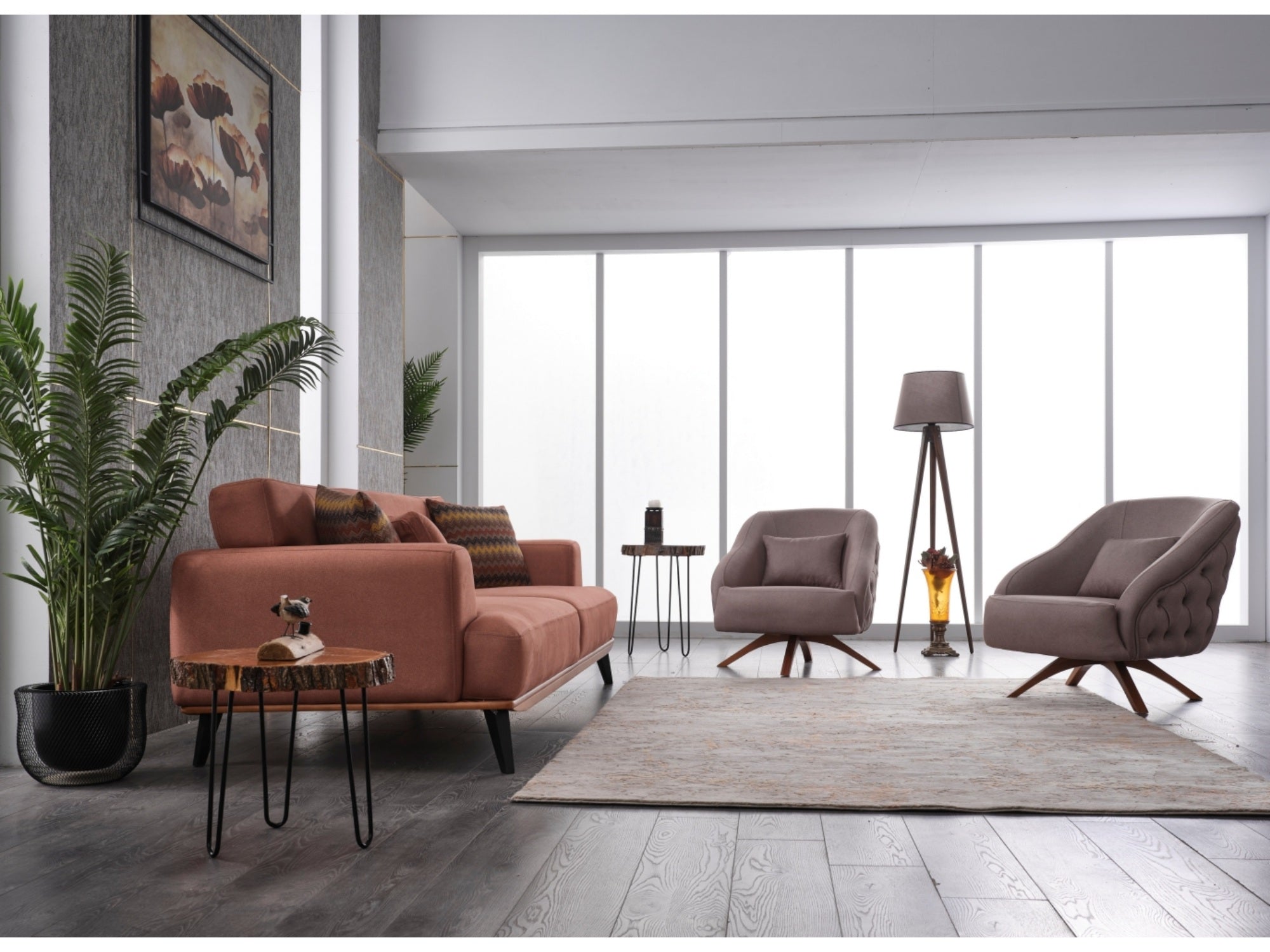 Marsilya Convertible Livingroom Set (2 Sofa & 2 Chair)