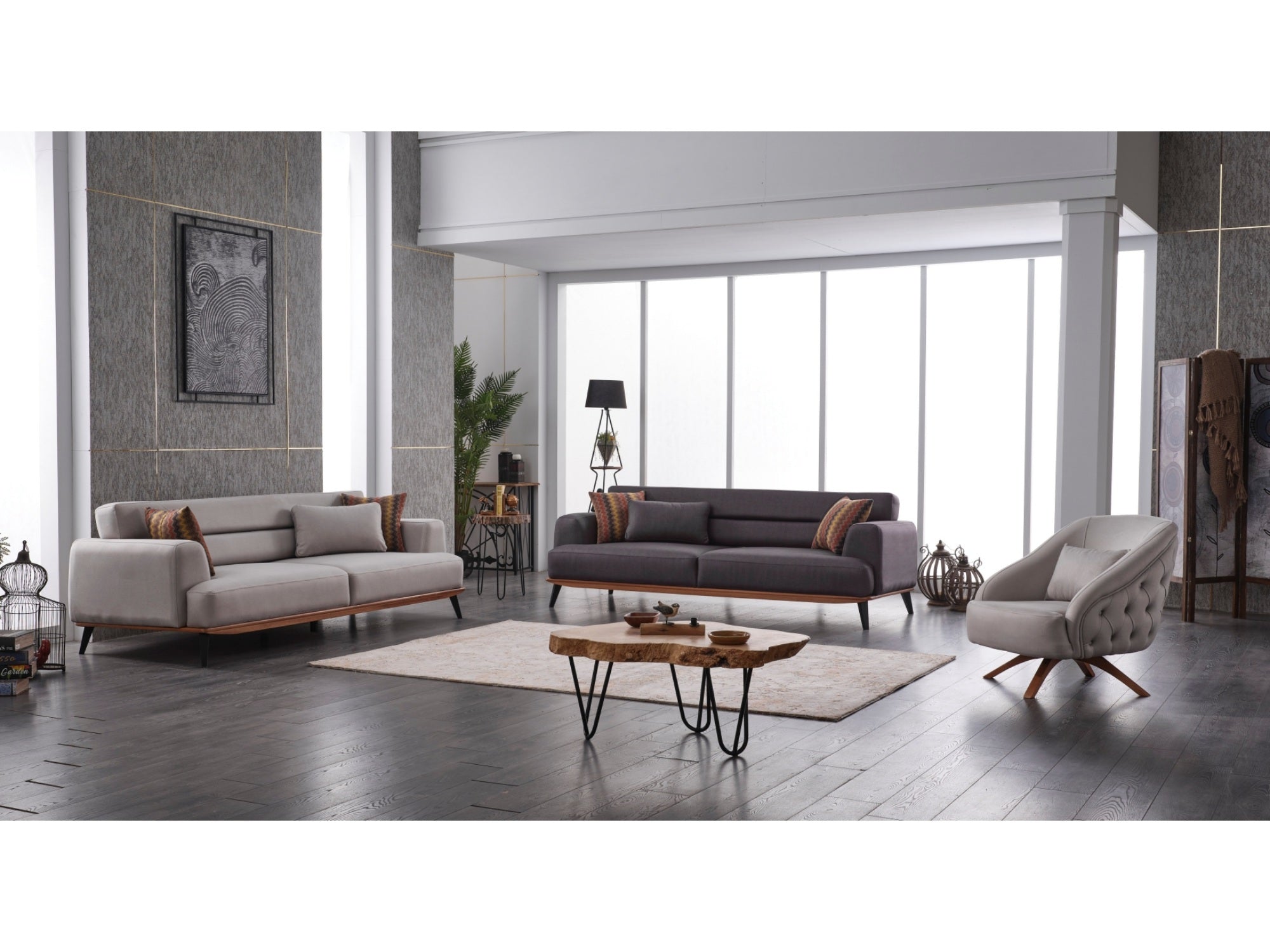 Marsilya Convertible Livingroom Set (2 Sofa & 2 Chair)