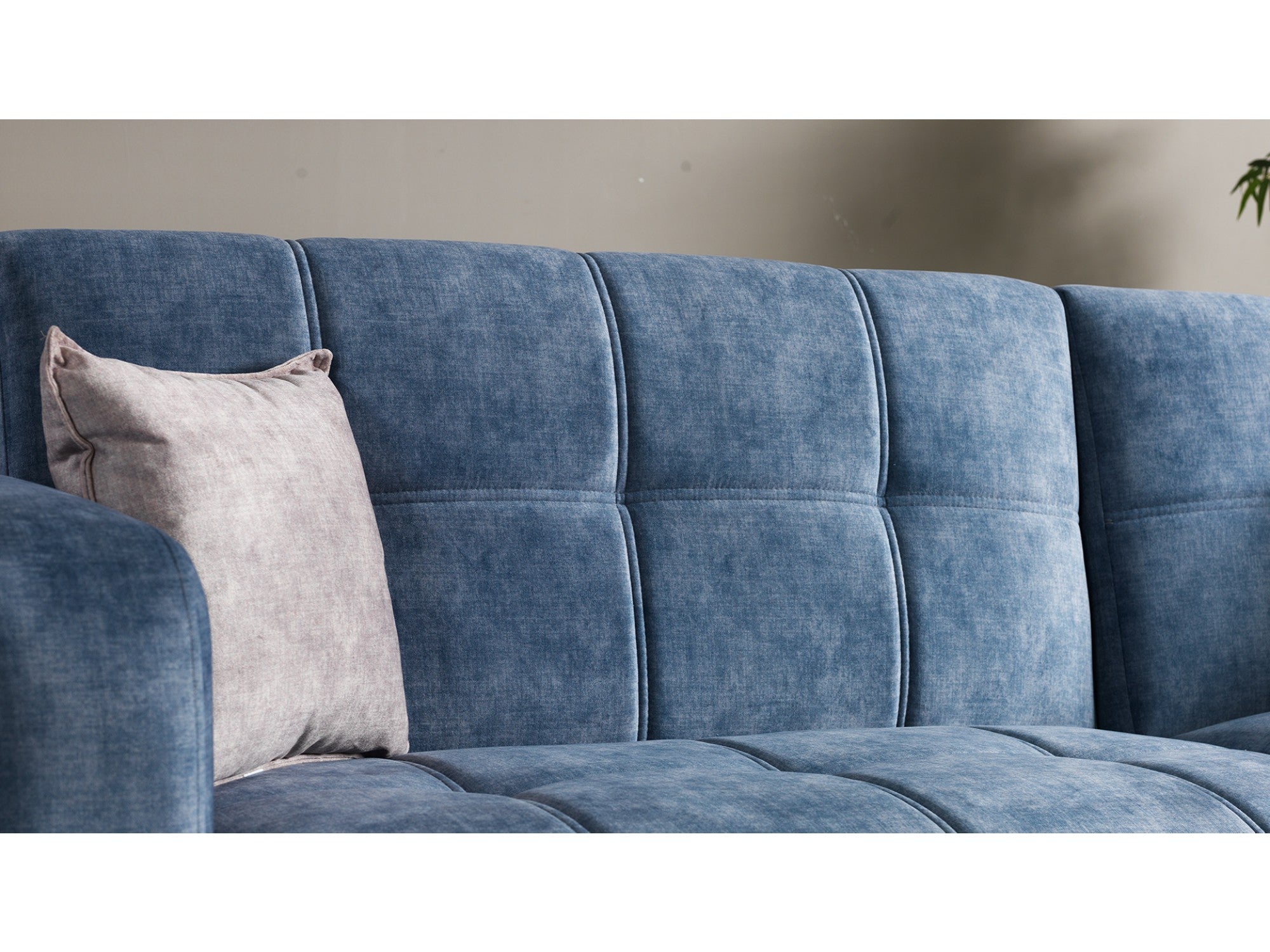 Mini Convertible Sectional With Ottoman