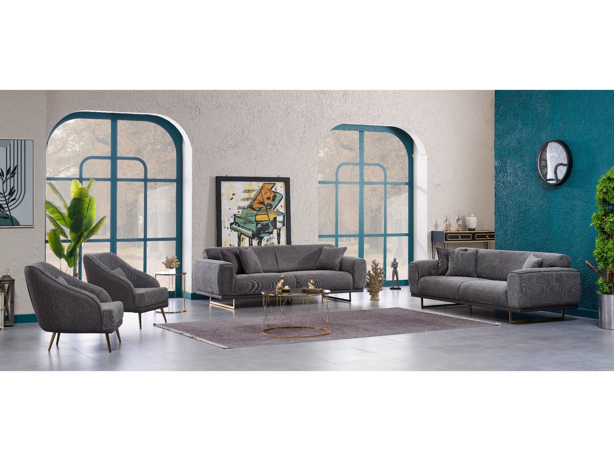 Odessa Convertible Livingroom Set (2 Sofa & 2 Chair)
