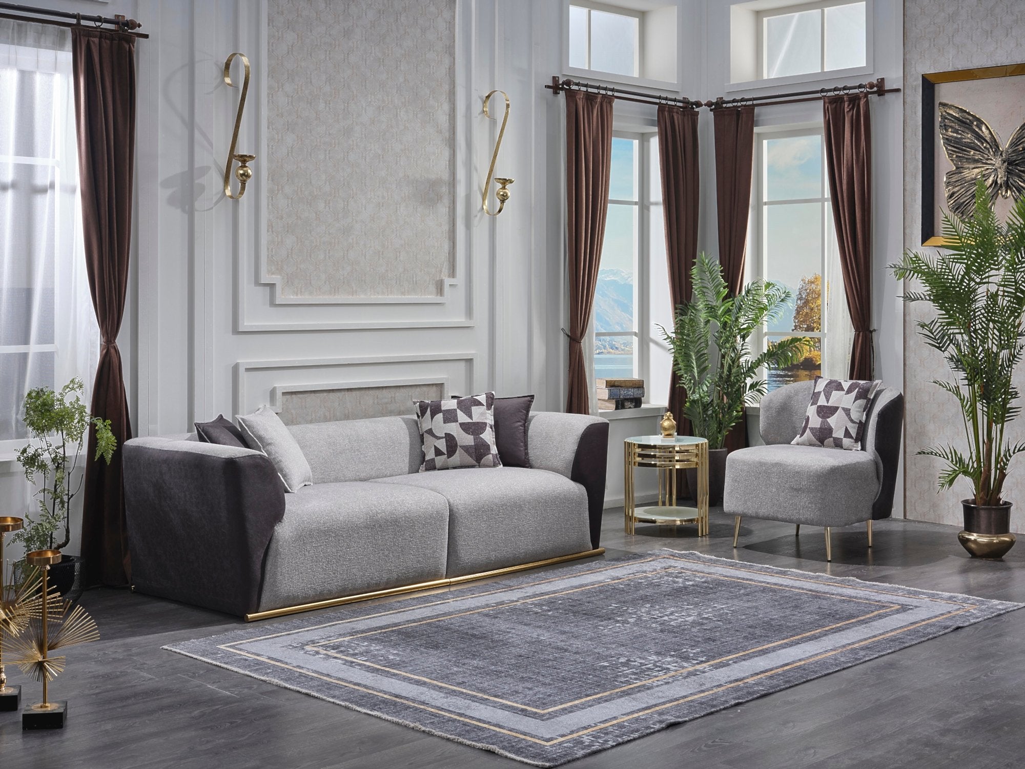 Motto Stationary Livingroom Set (2 Sofa & 2 Chair)