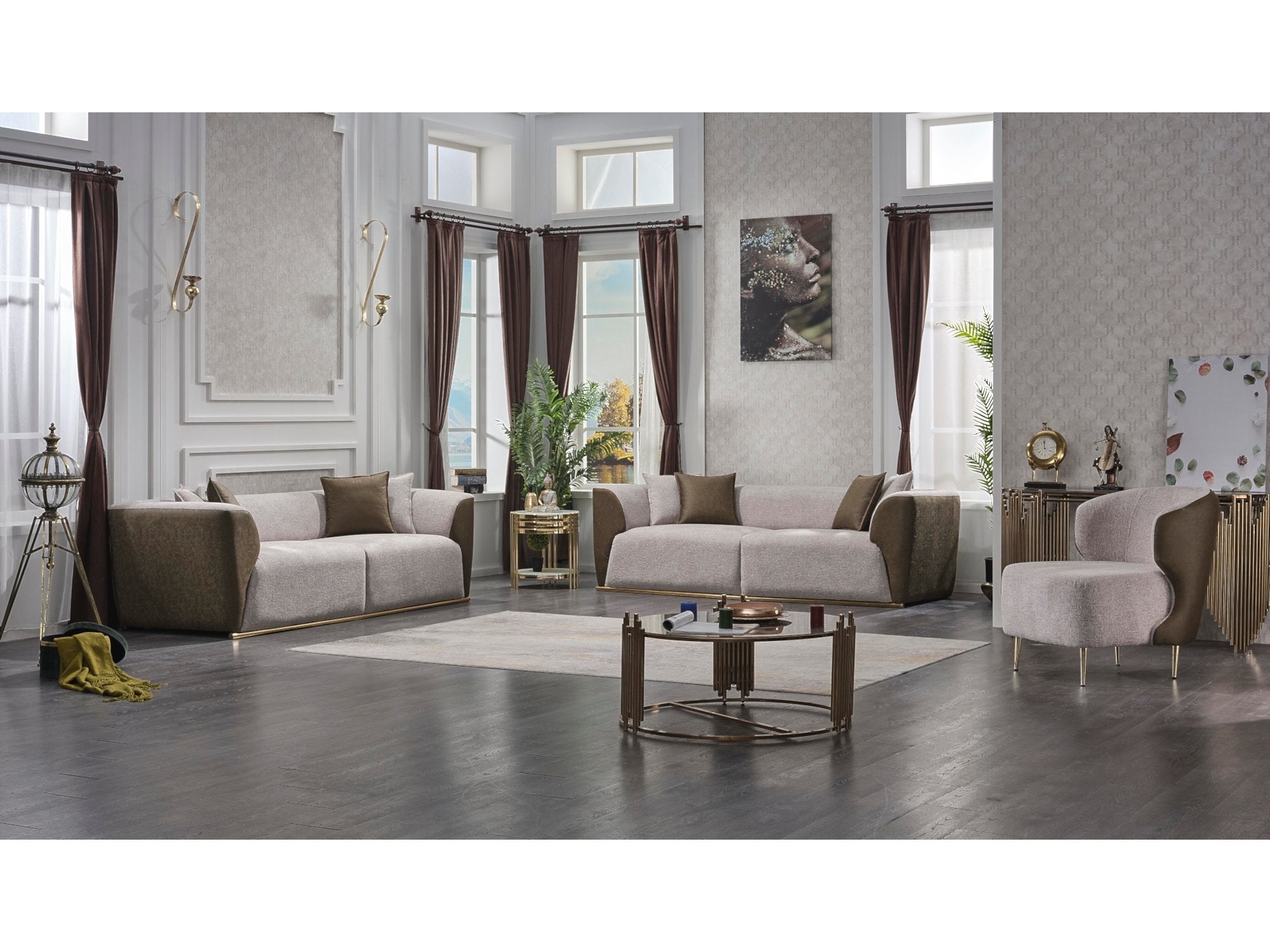 Motto Stationary Livingroom Set (2 Sofa & 2 Chair)