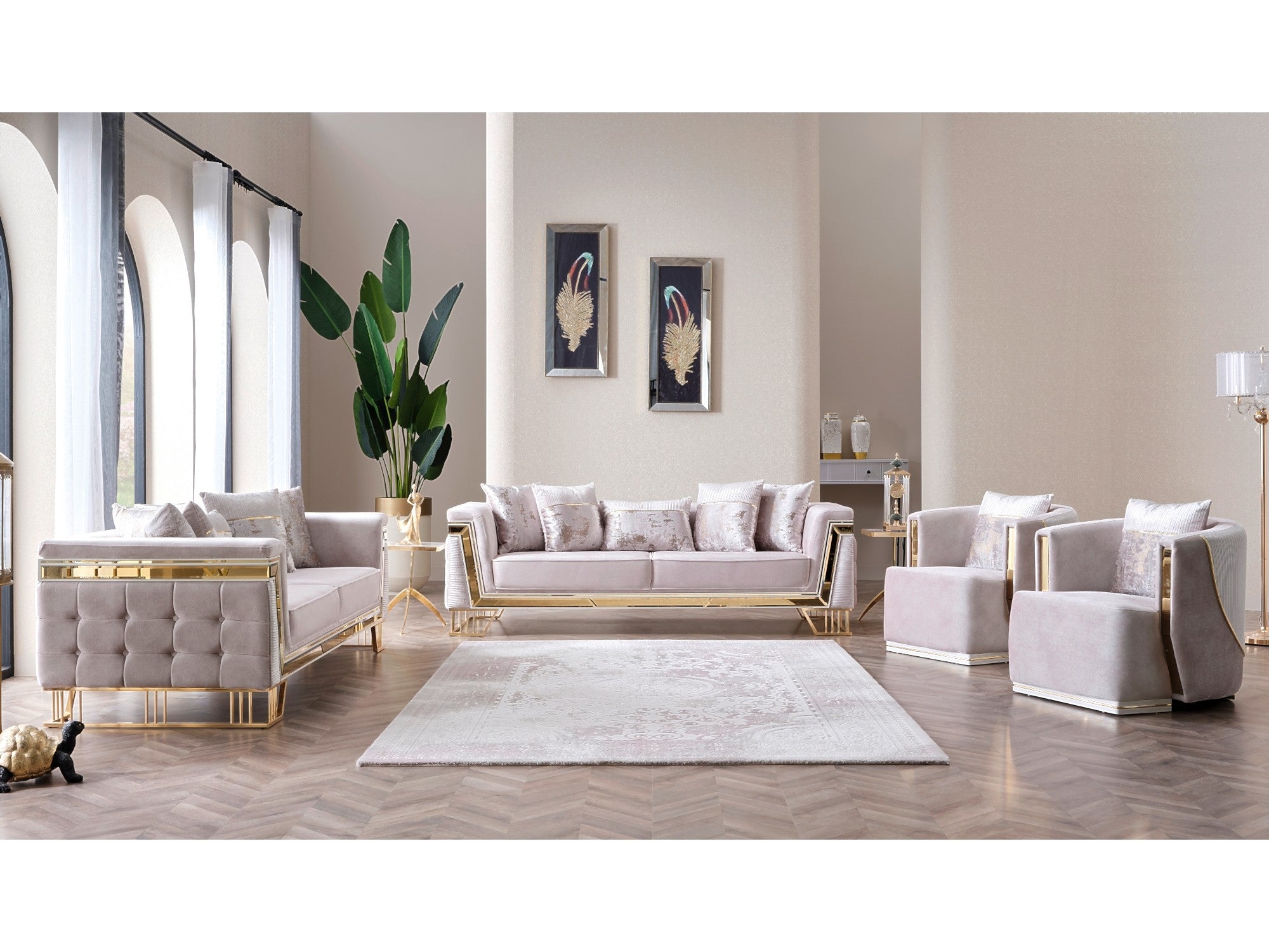 Munich Stationary Sofa Cream