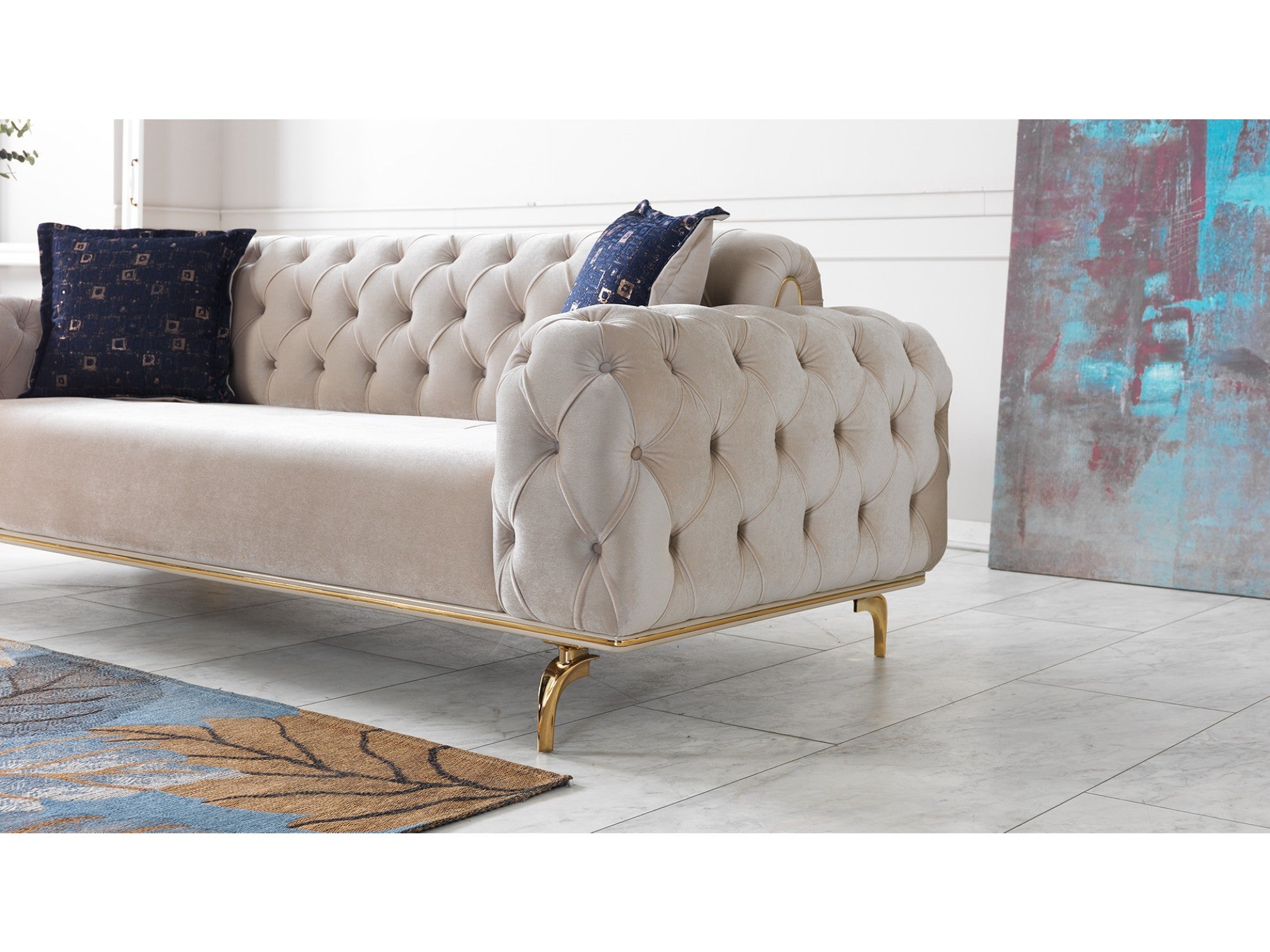 New Bianco Convertible Livingroom Set (2 Sofa & 2 Chair)