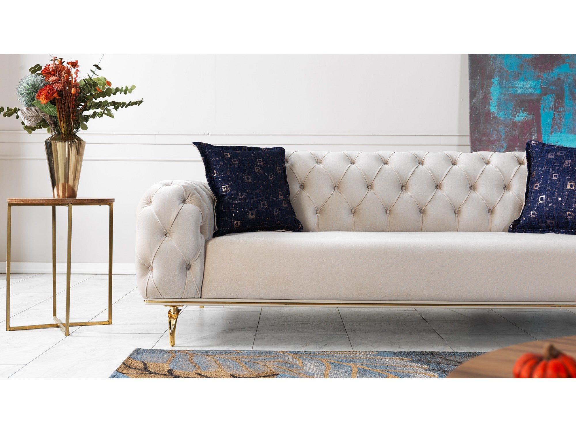 New Bianco Convertible Livingroom Set (2 Sofa & 2 Chair)