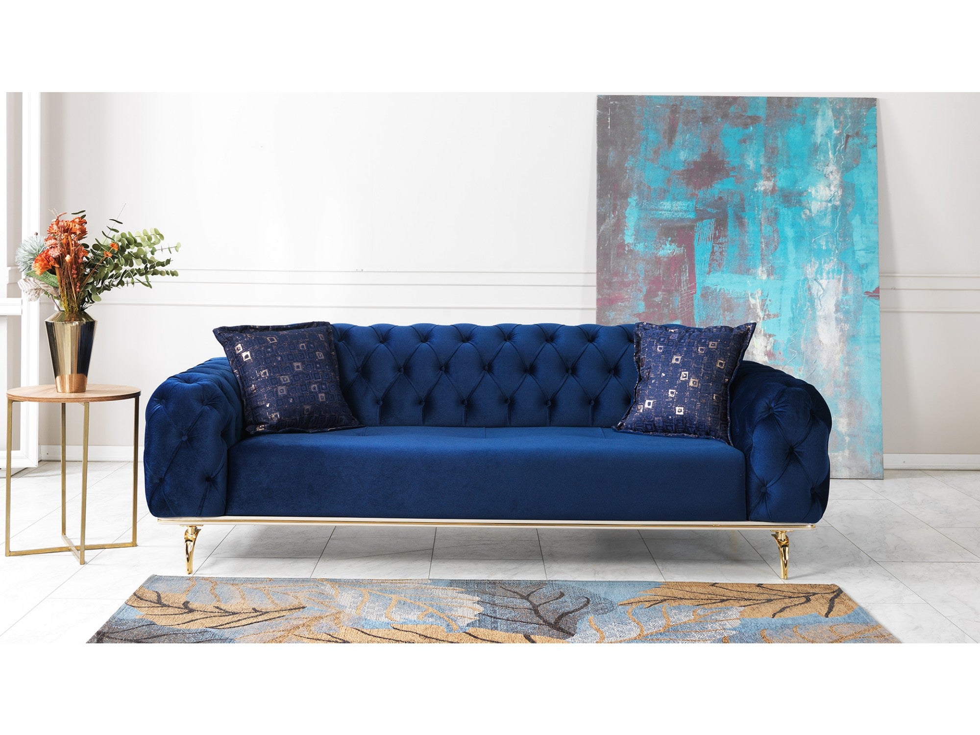 New Bianco Convertible Livingroom Set (2 Sofa & 2 Chair)