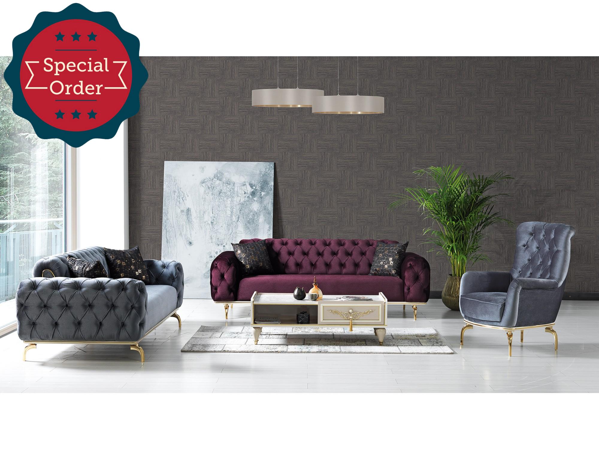 New Bianco Convertible Livingroom Set (2 Sofa & 2 Chair)