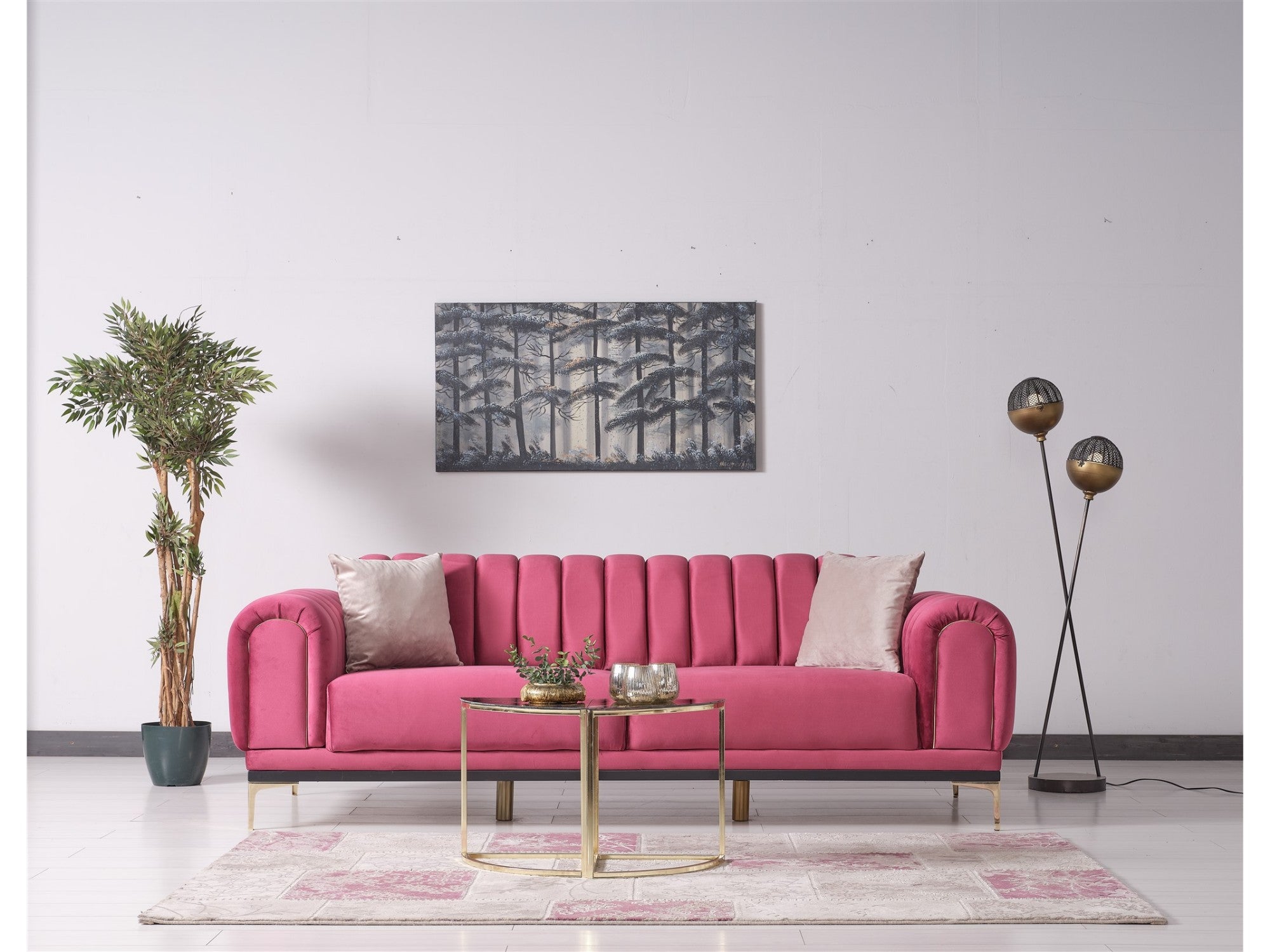 Oscar Convertible Livingroom Set (2 Sofa & 2 Chair)