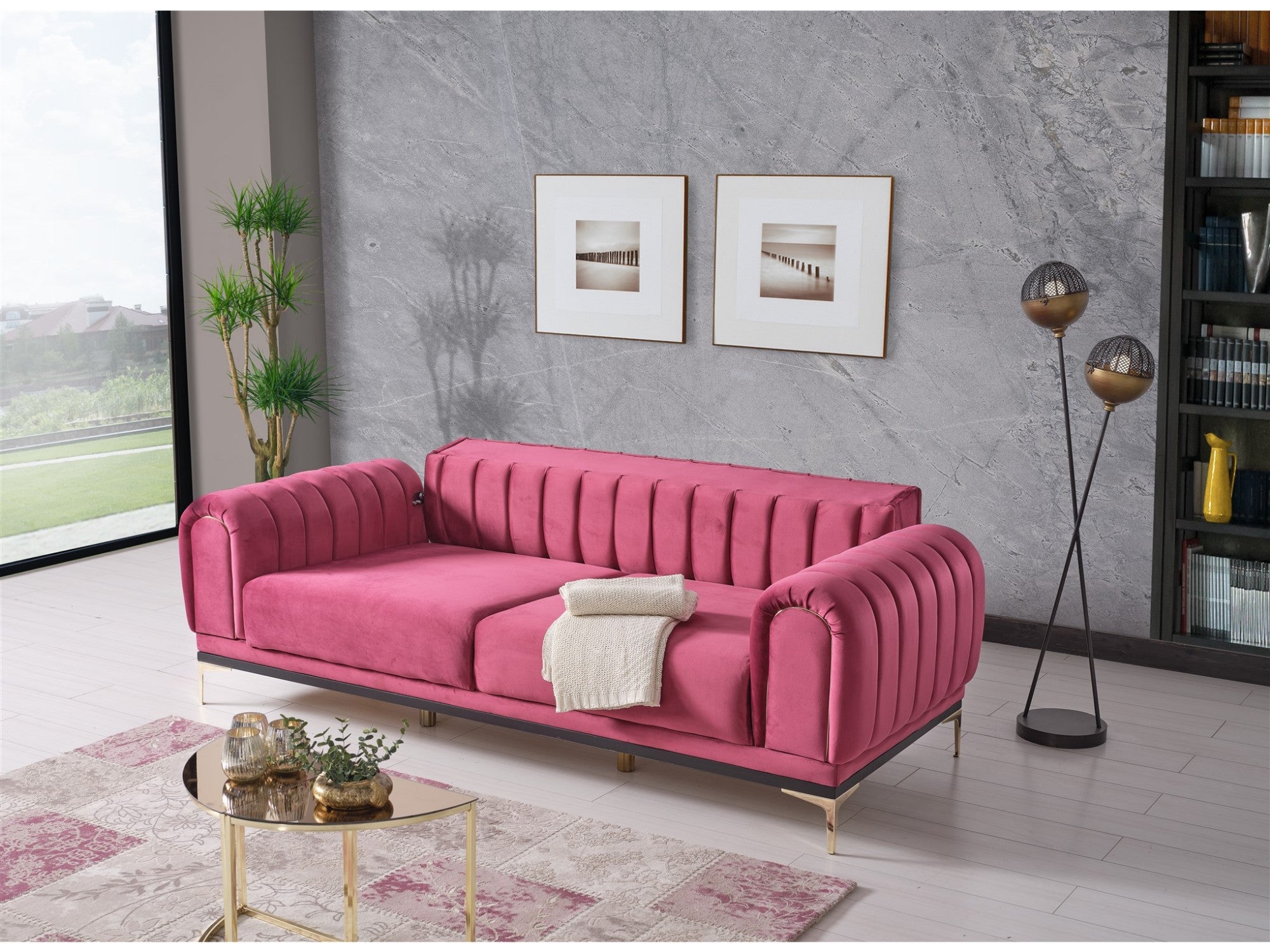 Oscar Convertible Livingroom Set (2 Sofa & 2 Chair)
