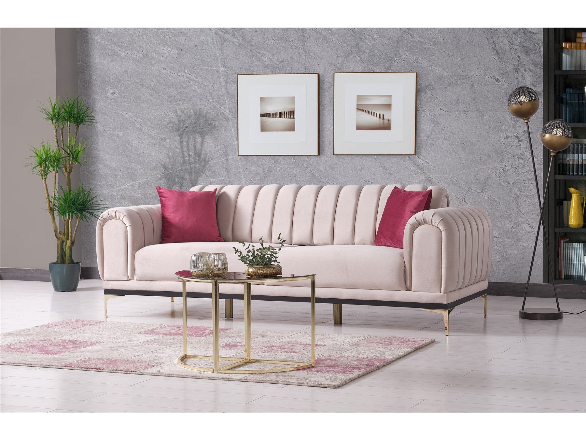 Oscar Convertible Livingroom Set (2 Sofa & 2 Chair)