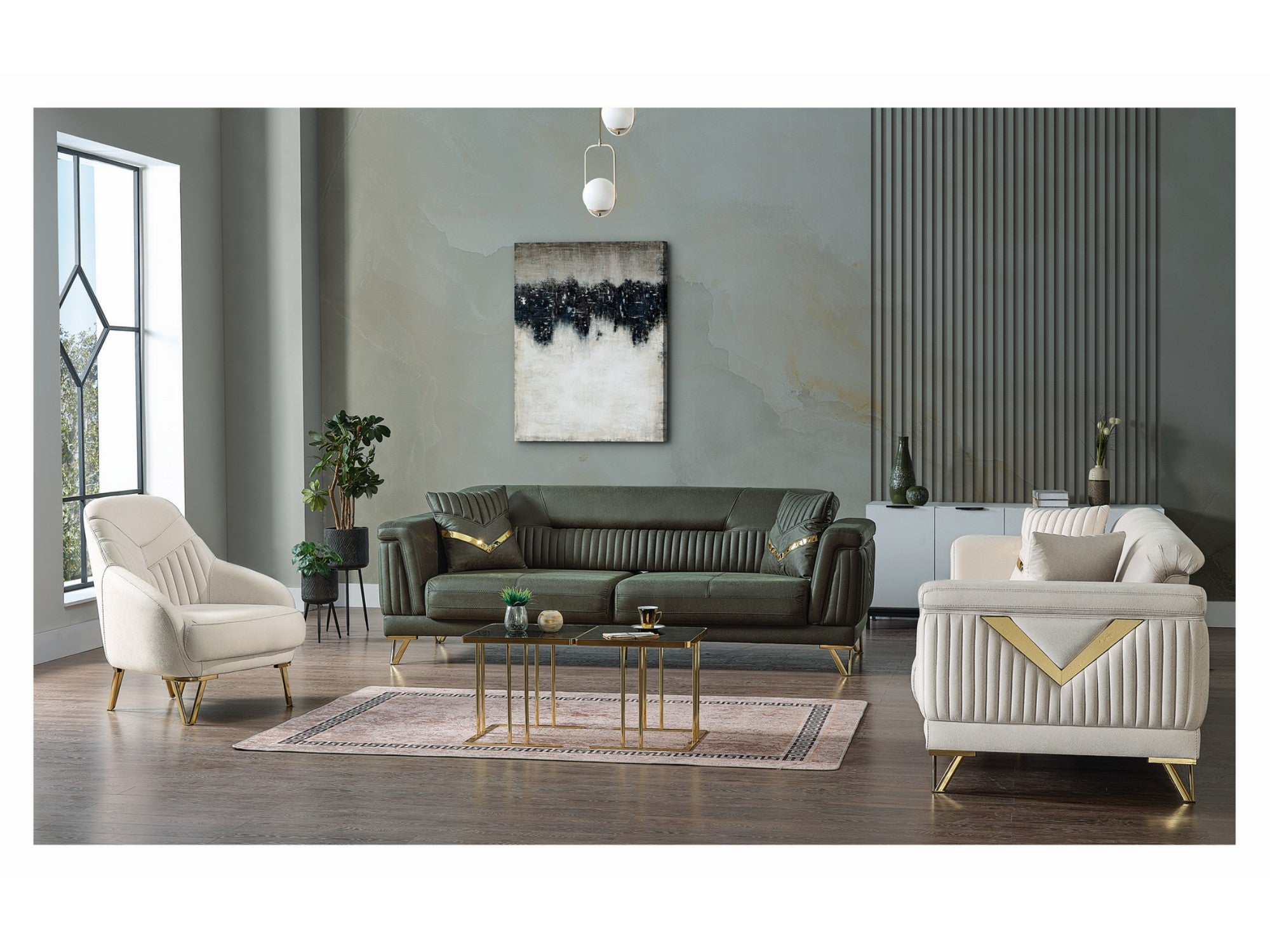 Penta Convertible Livingroom Set (2 Sofa & 2 Chair)