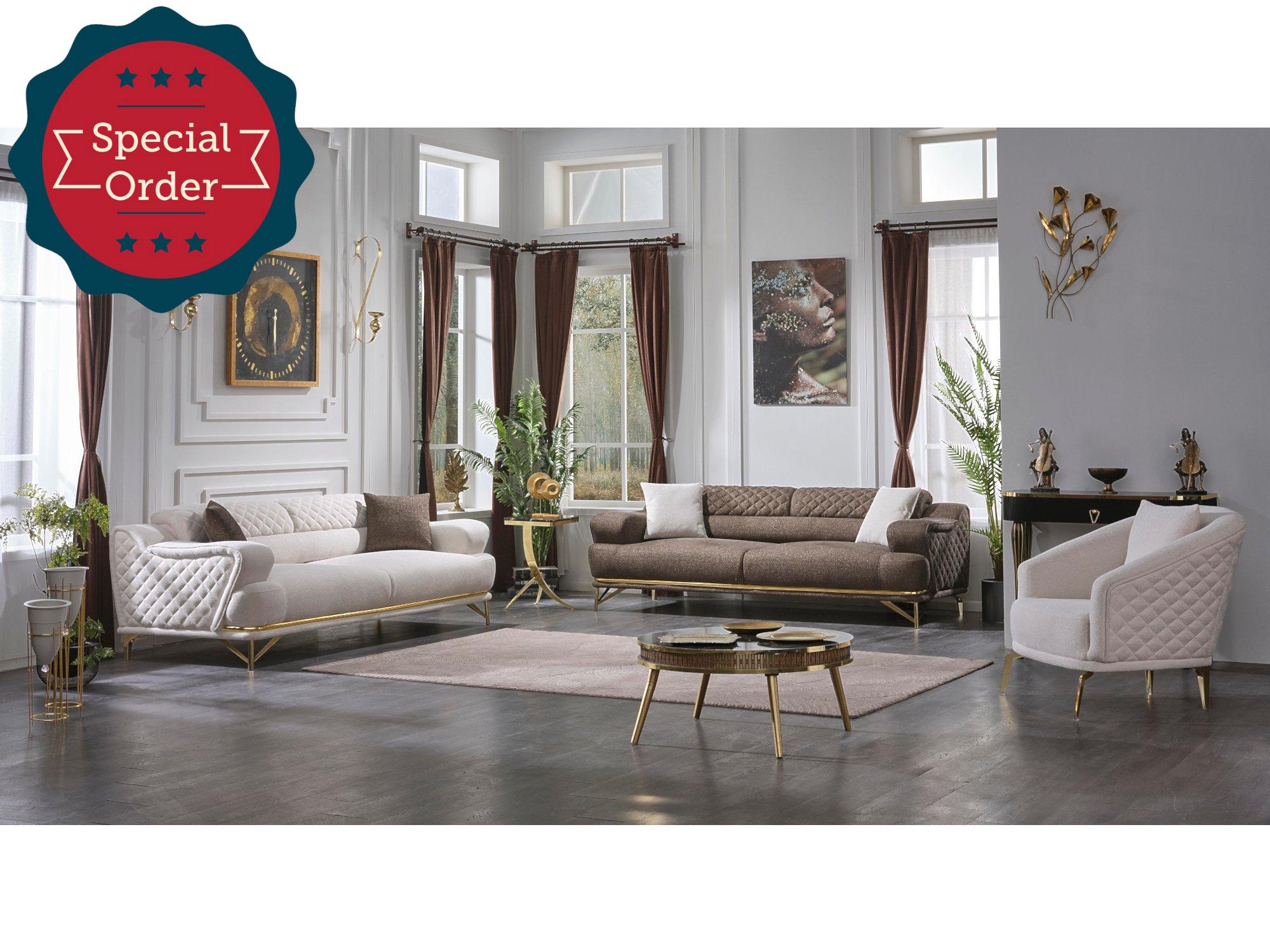 Perla Convertible Livingroom Set (2 Sofa & 2 Chair)