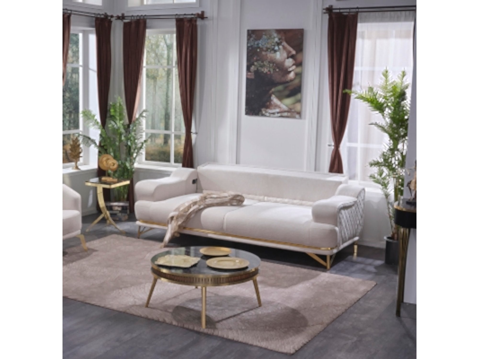 Perla Convertible Livingroom Set (2 Sofa & 2 Chair)