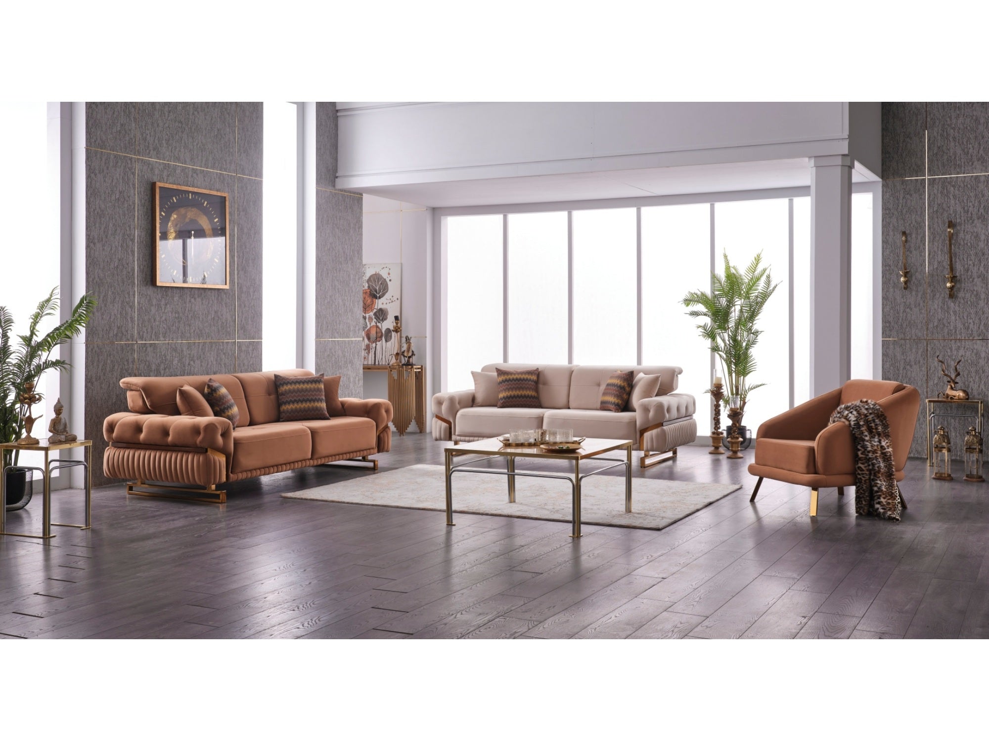 Prada Convertible Livingroom Set (2 Sofa & 2 Chair)