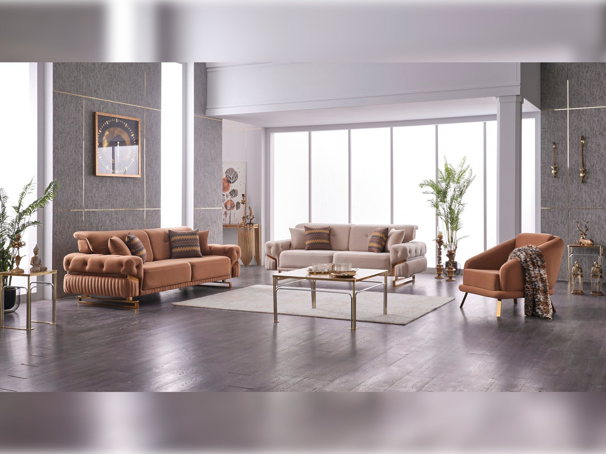 Prada Convertible Livingroom Set (2 Sofa & 2 Chair)