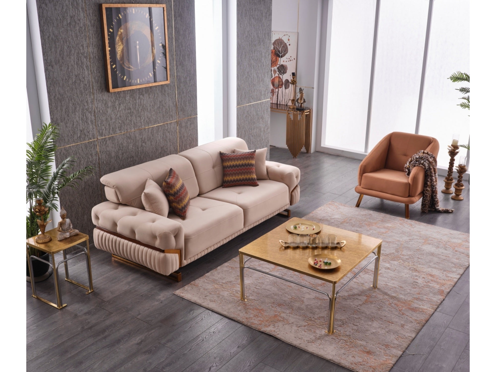 Prada Convertible Livingroom Set (2 Sofa & 2 Chair)